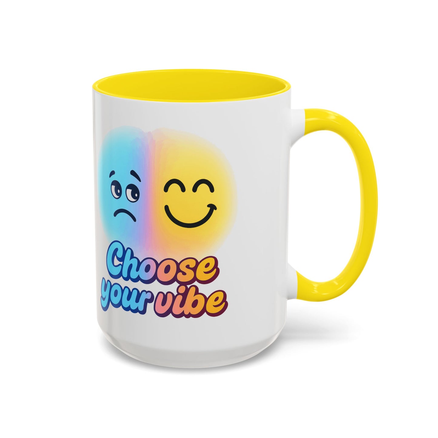 Choose Your Vibe Coffee Mug - Fun Accent Mug for Positive Energy, Happy Mood Gifts, Coffee Lovers, Unique Cup for Home or Office