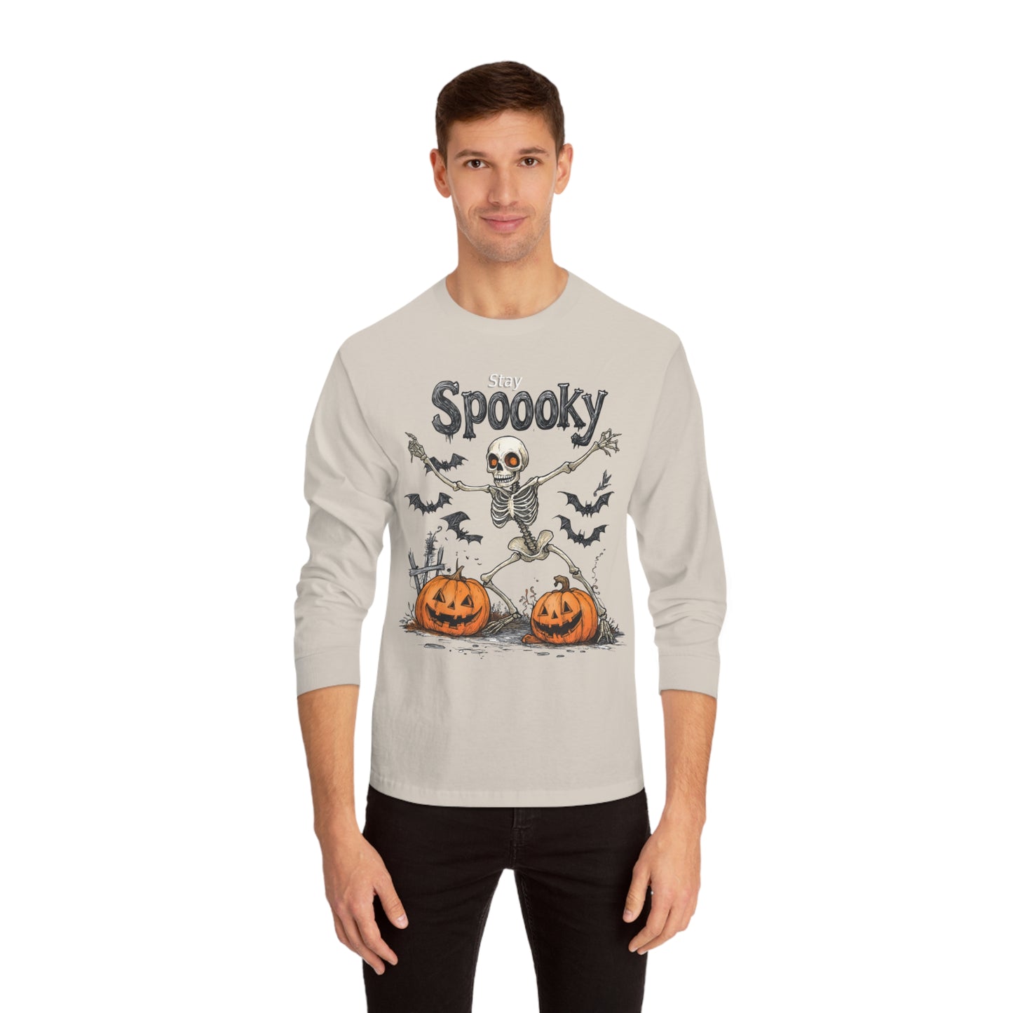 Unisex Classic Long Sleeve T-Shirt - Spooky Long Sleeve Tee