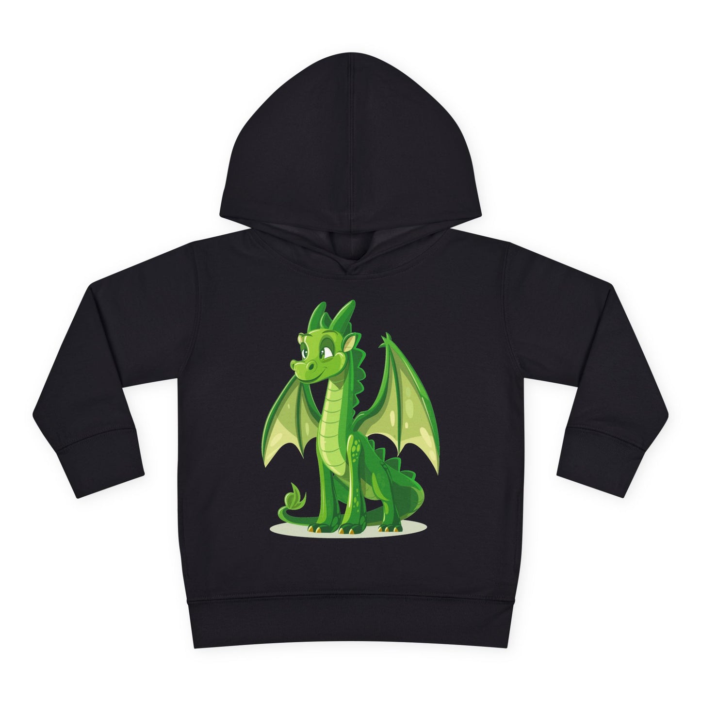 Toddler Pullover Fleece Hoodie - Cute Cartoon Dragon Design Hoodie