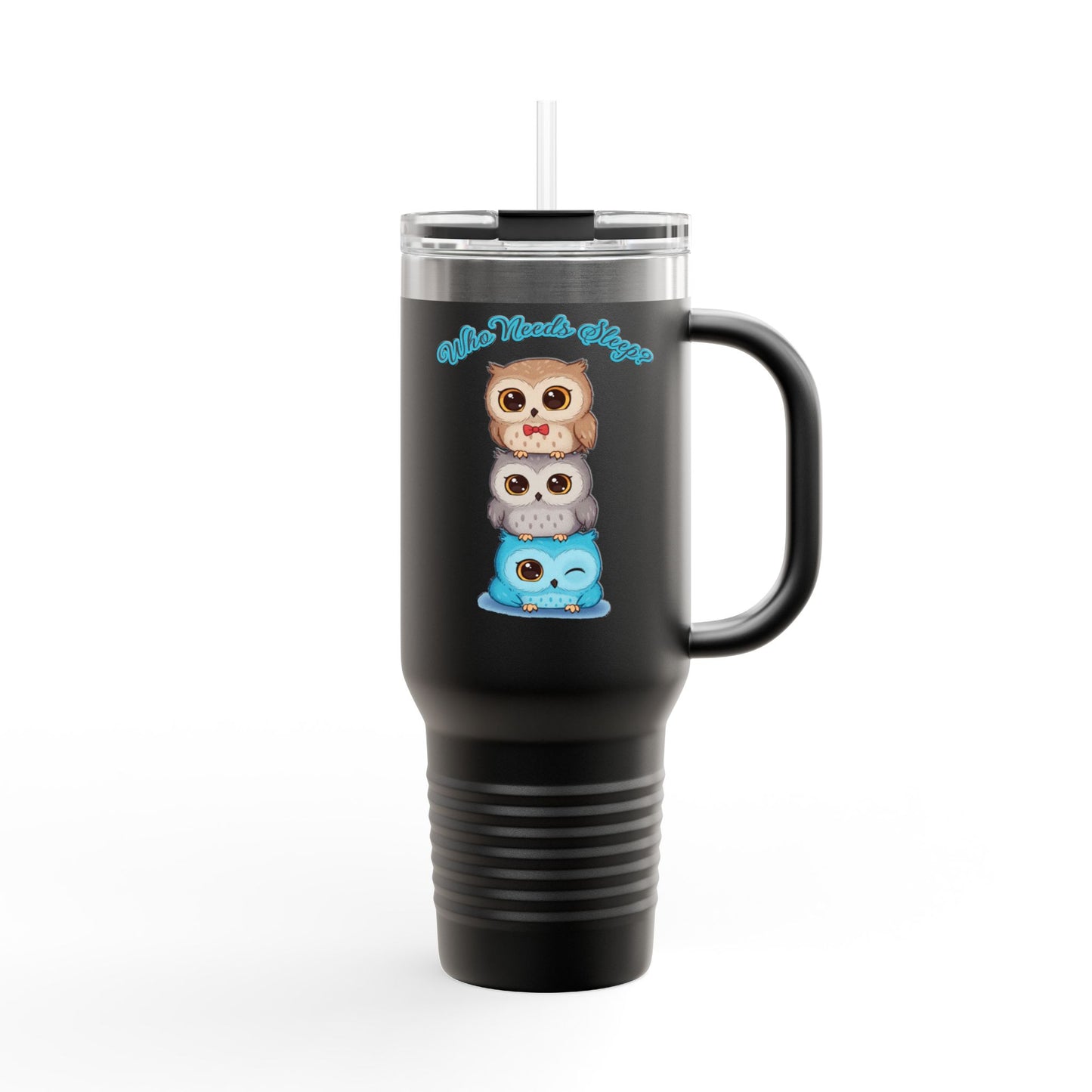 Cute Owl Insulated Travel Mug - 40oz, Perfect for Coffee Lovers