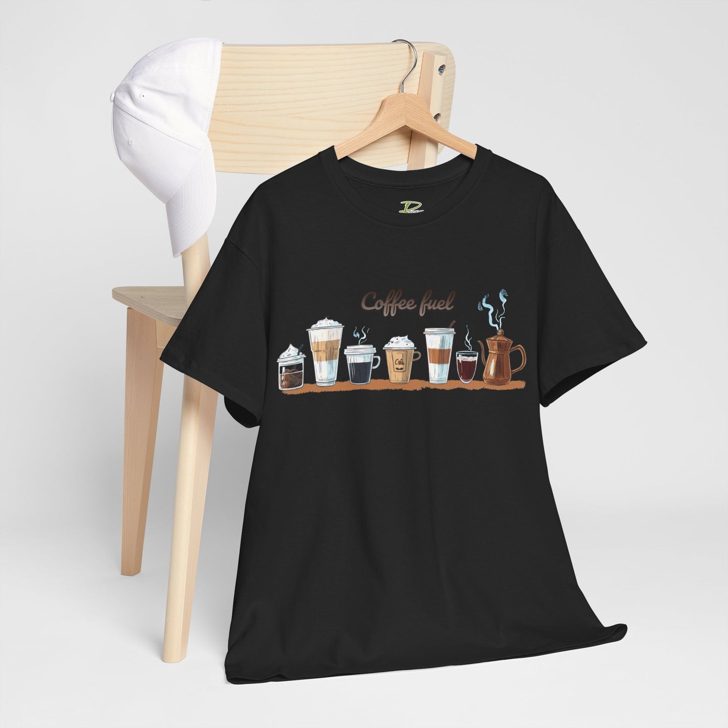Coffee Cups T-shirt - Unisex Heavy Cotton Tee