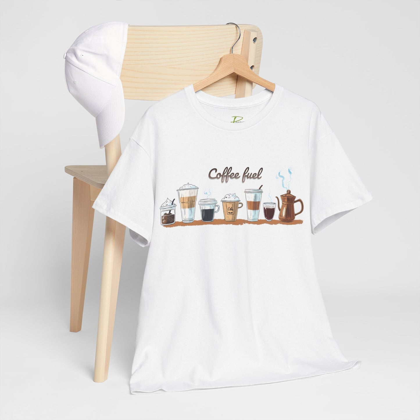 Coffee Cups T-shirt - Unisex Heavy Cotton Tee