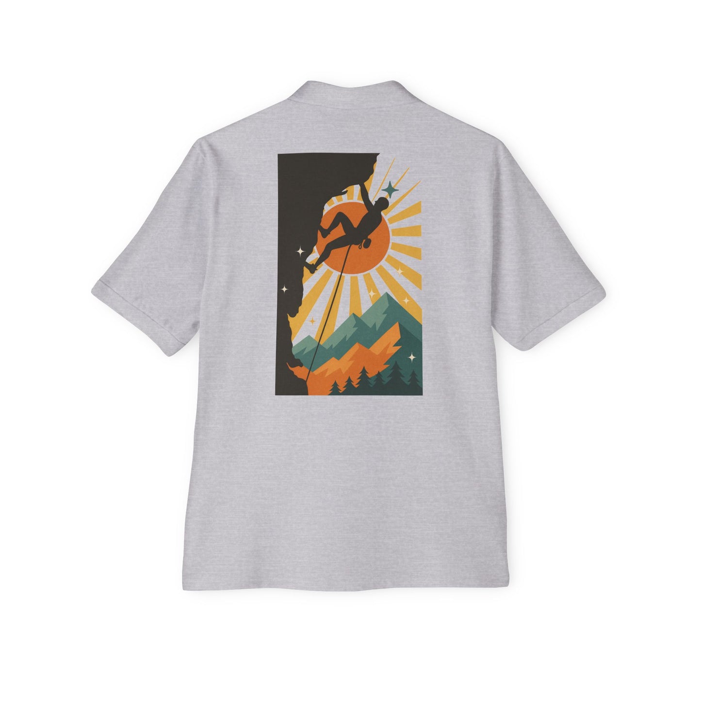 Climbing Adventure Men’s Polo - Casual Fit, Outdoor Wear