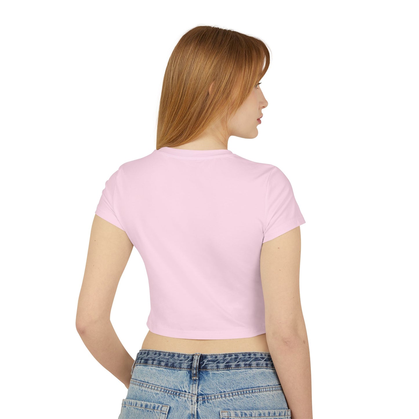 Floral Dreamscape Women Baby Tee - Artistic Short-Sleeve Top for Nature Lovers