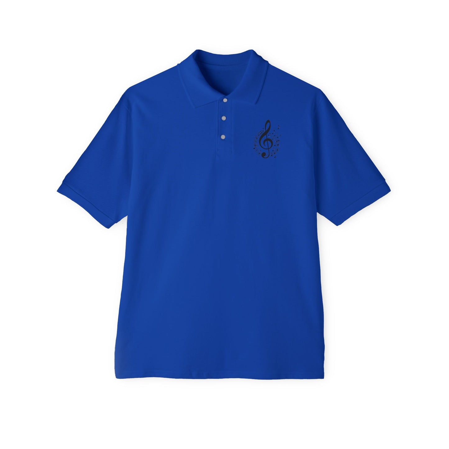 Musical Notes Men's Polo Shirt | Casual Concert Wear, Gift for Musicians, Music Lovers, Summer Style, Everyday Comfort - Father's Day Gift