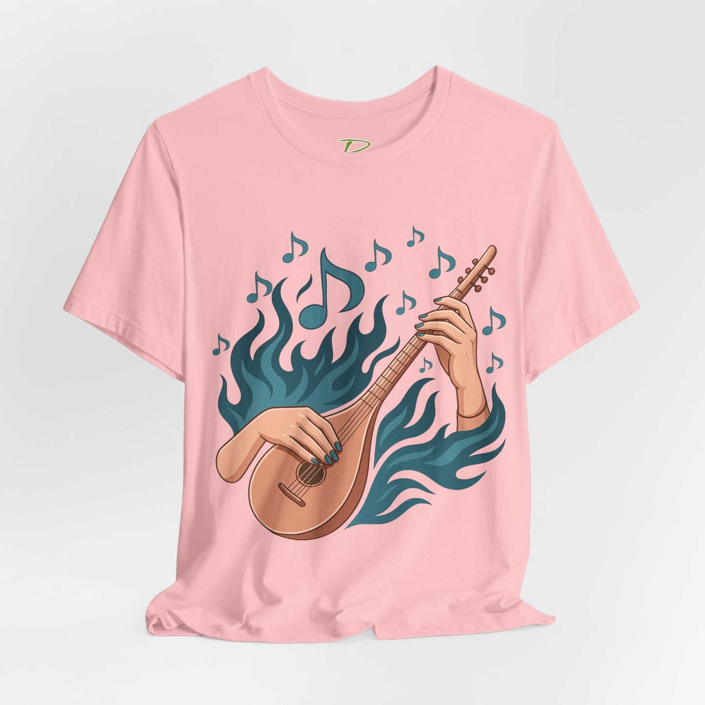 Musical Vibes Tee, Women's Graphic T-Shirt, Music Lover Gift, Casual Wear, Festival Outfit, Band Merch - Lightweight Fabric Tee