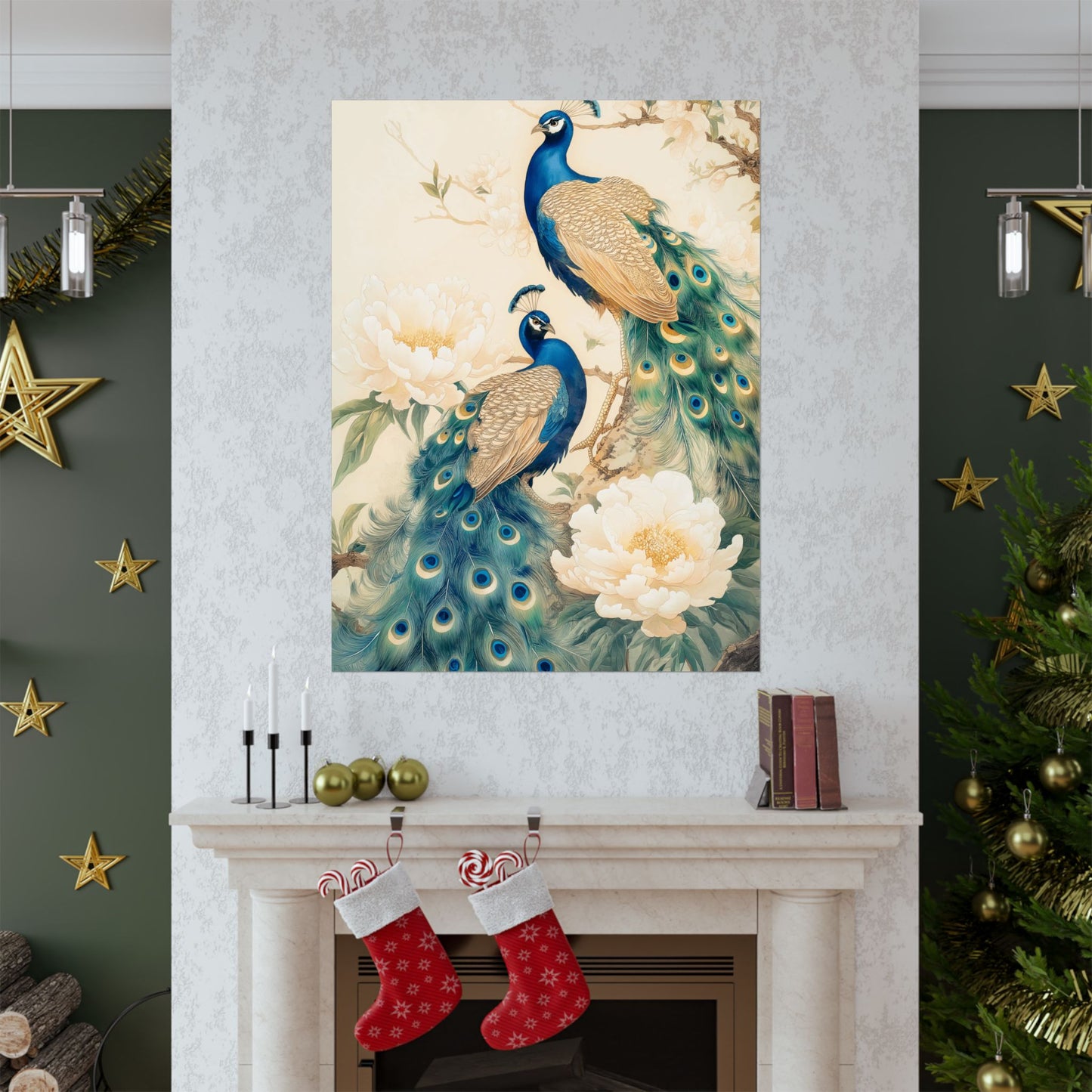 Matte Vertical Peacock Poster