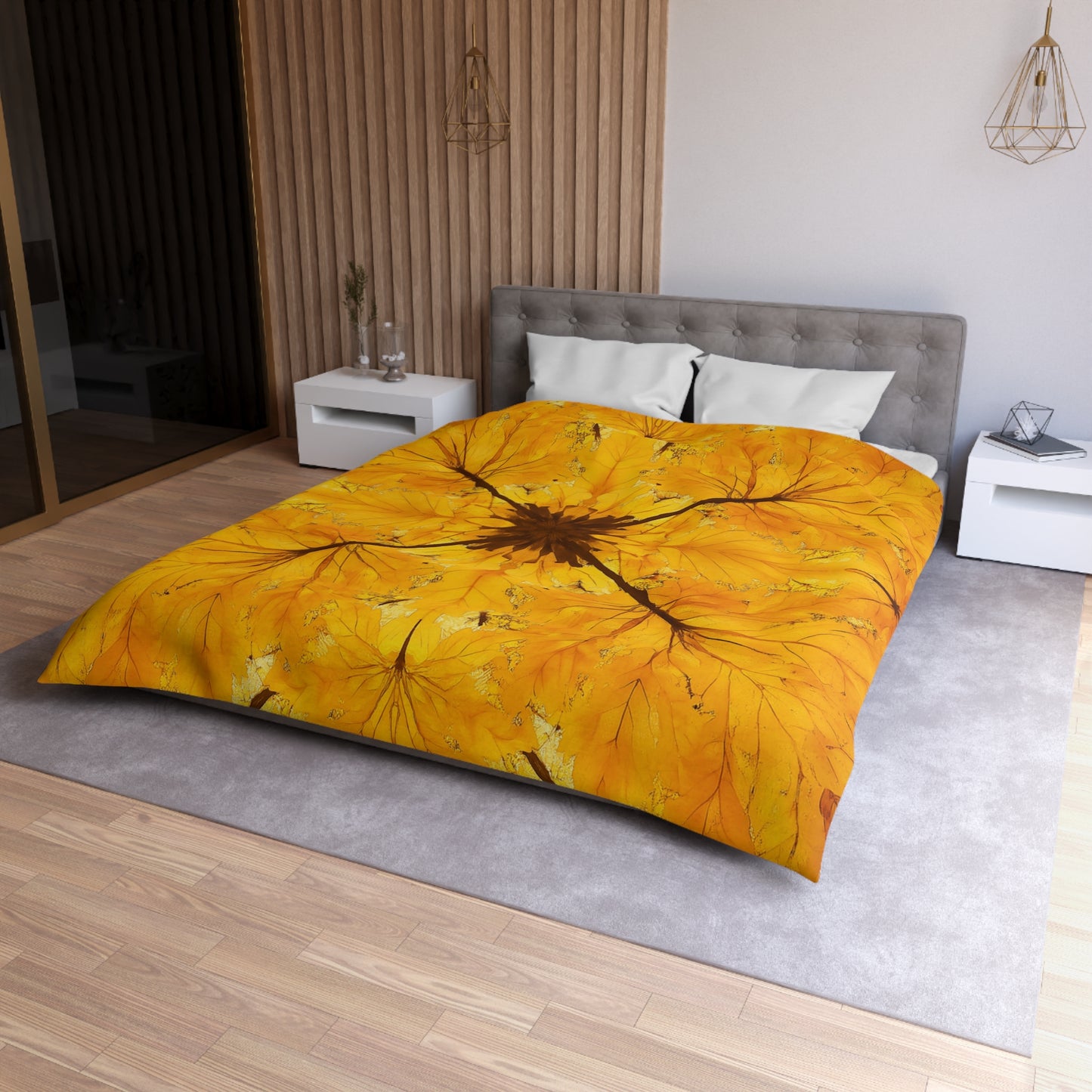 Autumn Leaf Microfiber Duvet Cover | Cozy Bedding for Fall Decor, Nature Lovers, Home Comfort, Gifts for Her, Seasonal Bedroom
