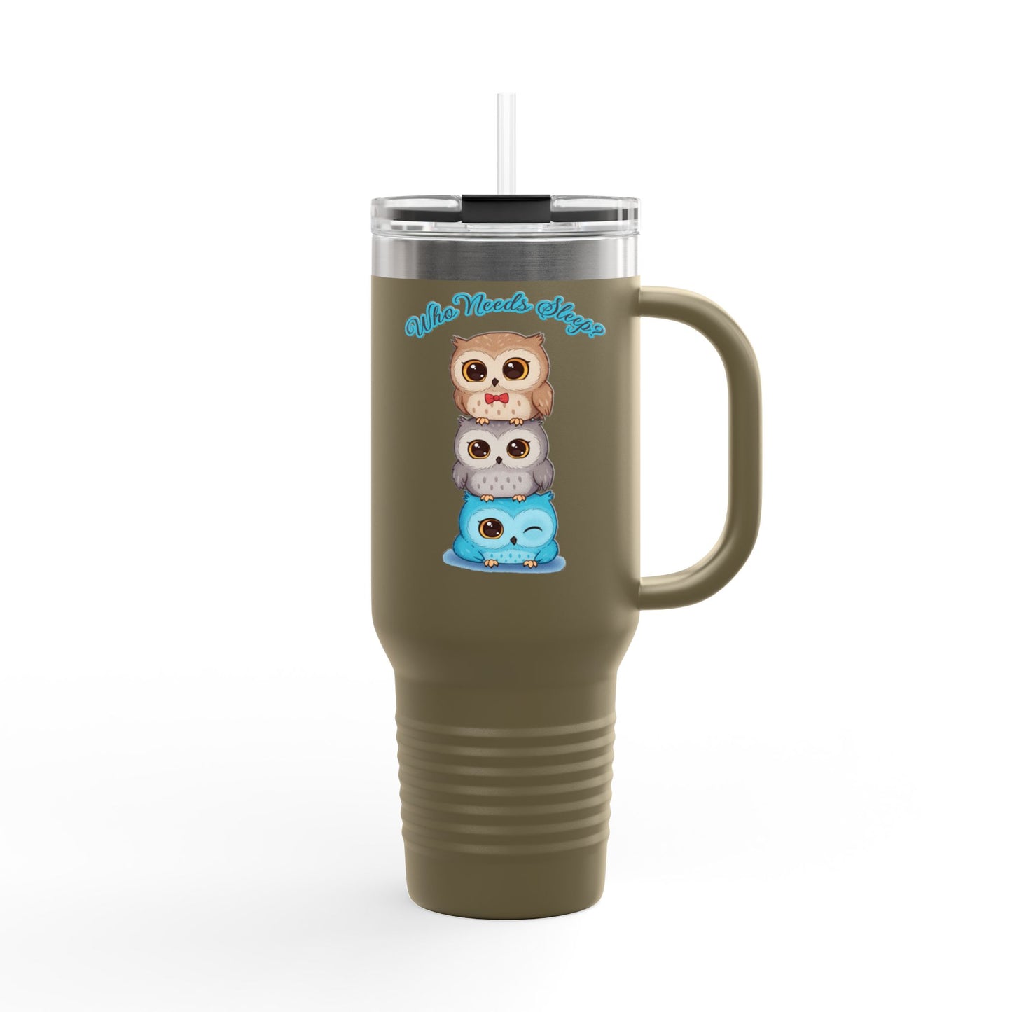 Cute Owl Insulated Travel Mug - 40oz, Perfect for Coffee Lovers