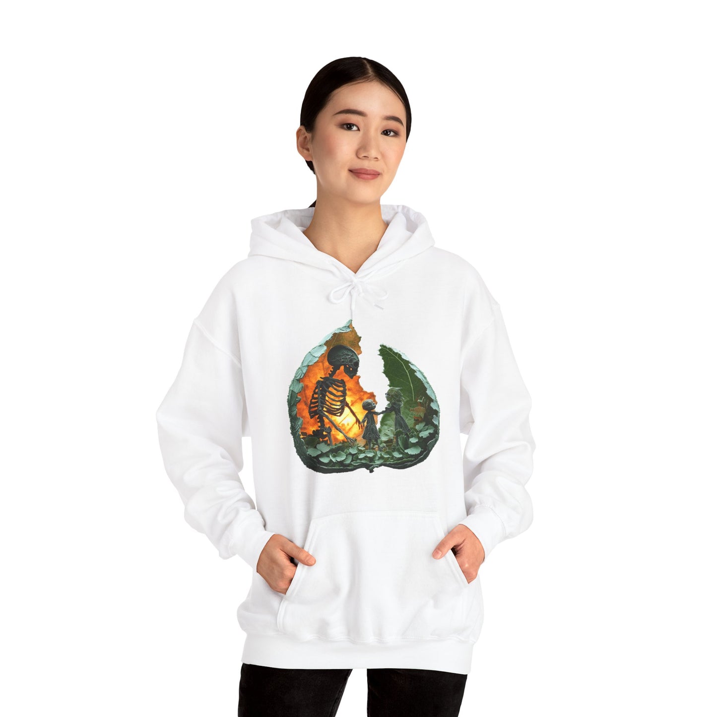 Unisex Heavy Blend™ Hooded Sweatshirt - Skeleton Design Hoodie