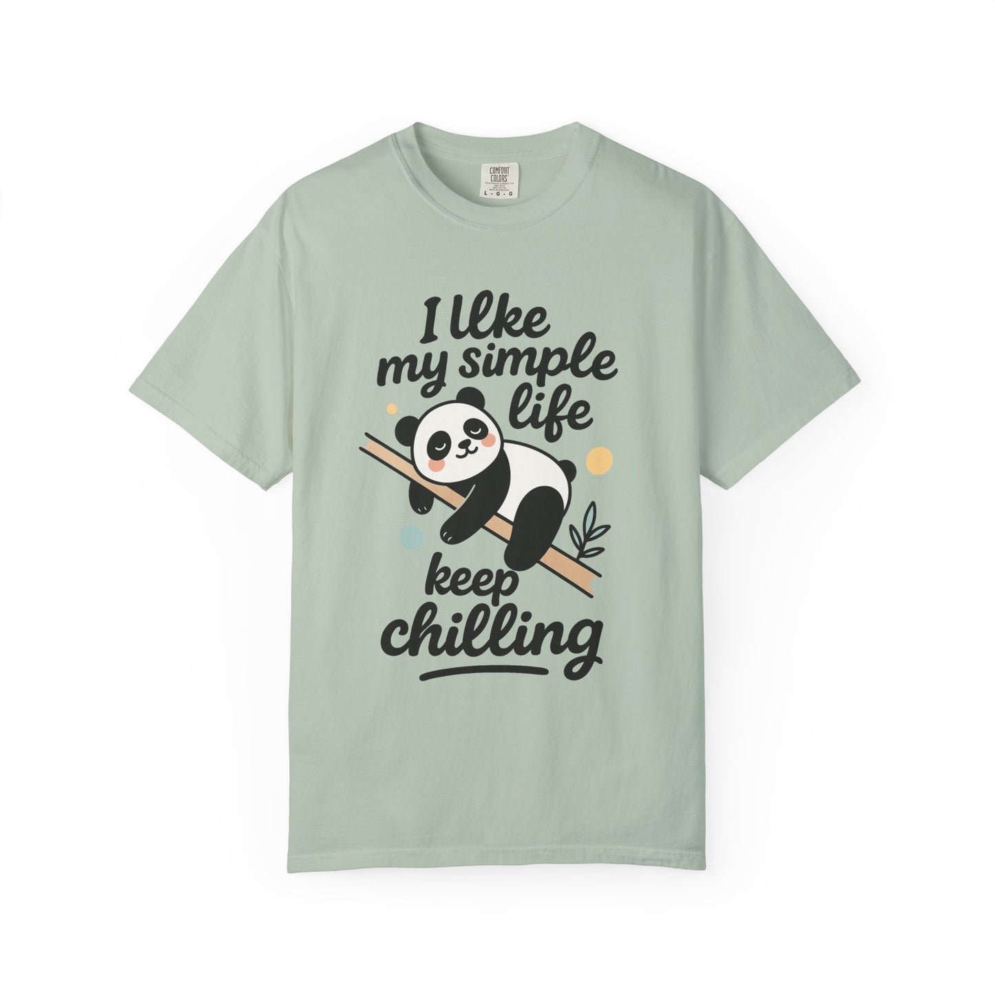 I Like My Simple Life Panda T-Shirt - Unisex Casual Tee