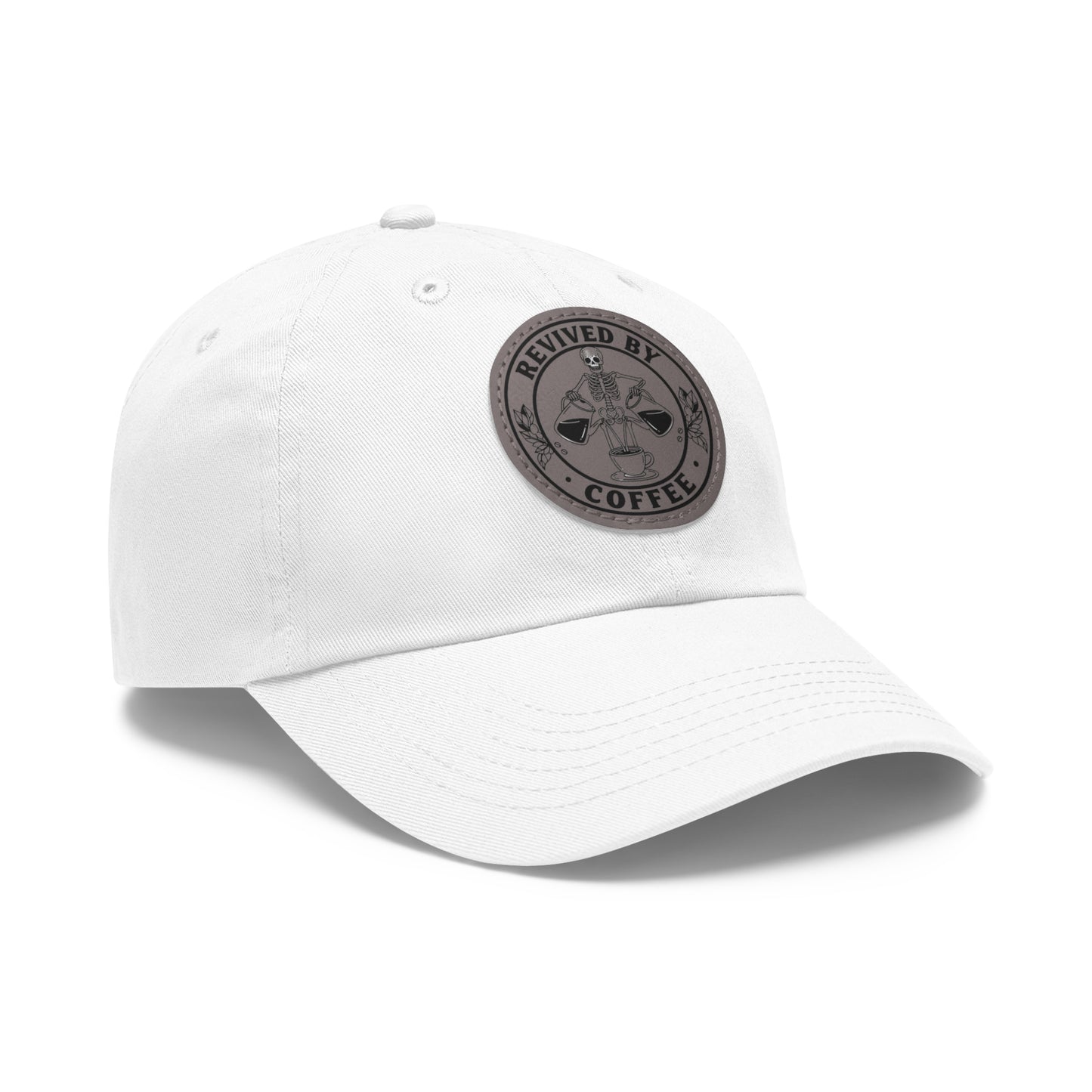 Revived by Coffee Dad Hat with Leather Patch - Perfect Gift for Coffee Lovers