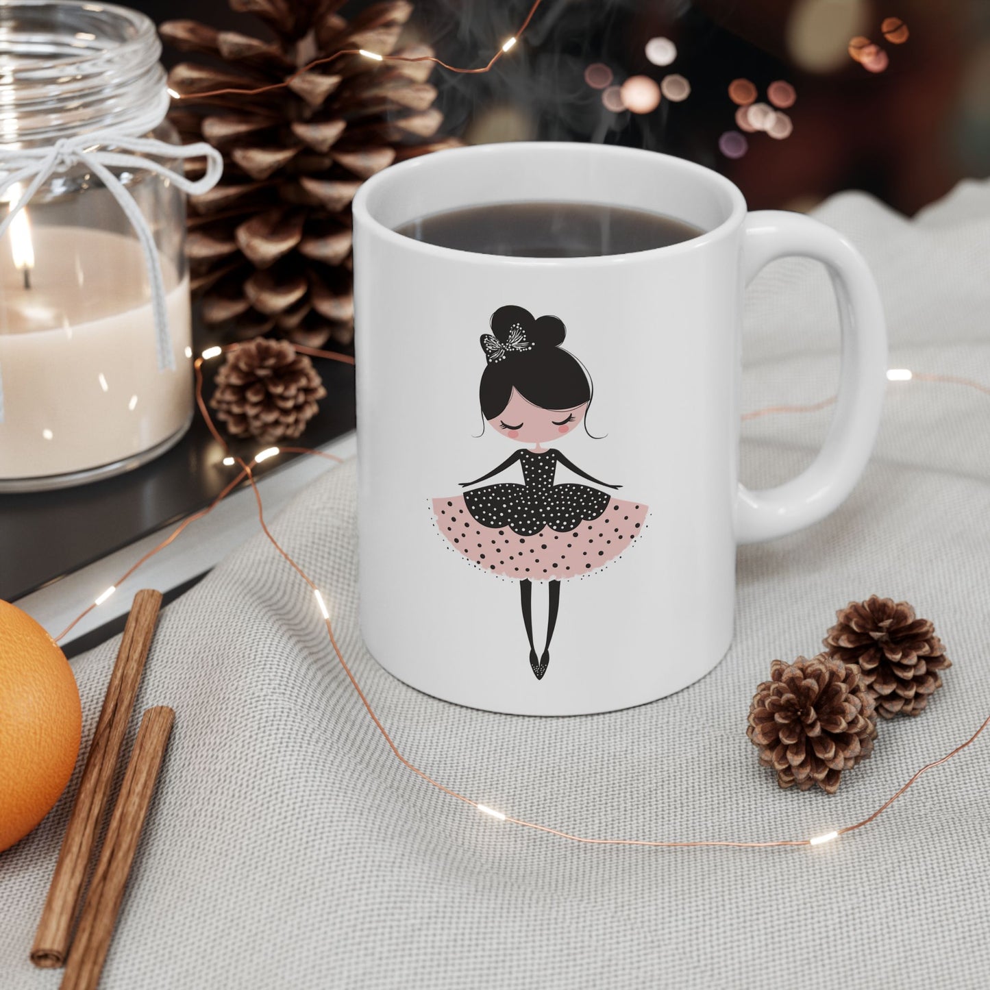 Ballerina Dreams Ceramic Mug, (11oz, 15oz) - Ballerina Cup