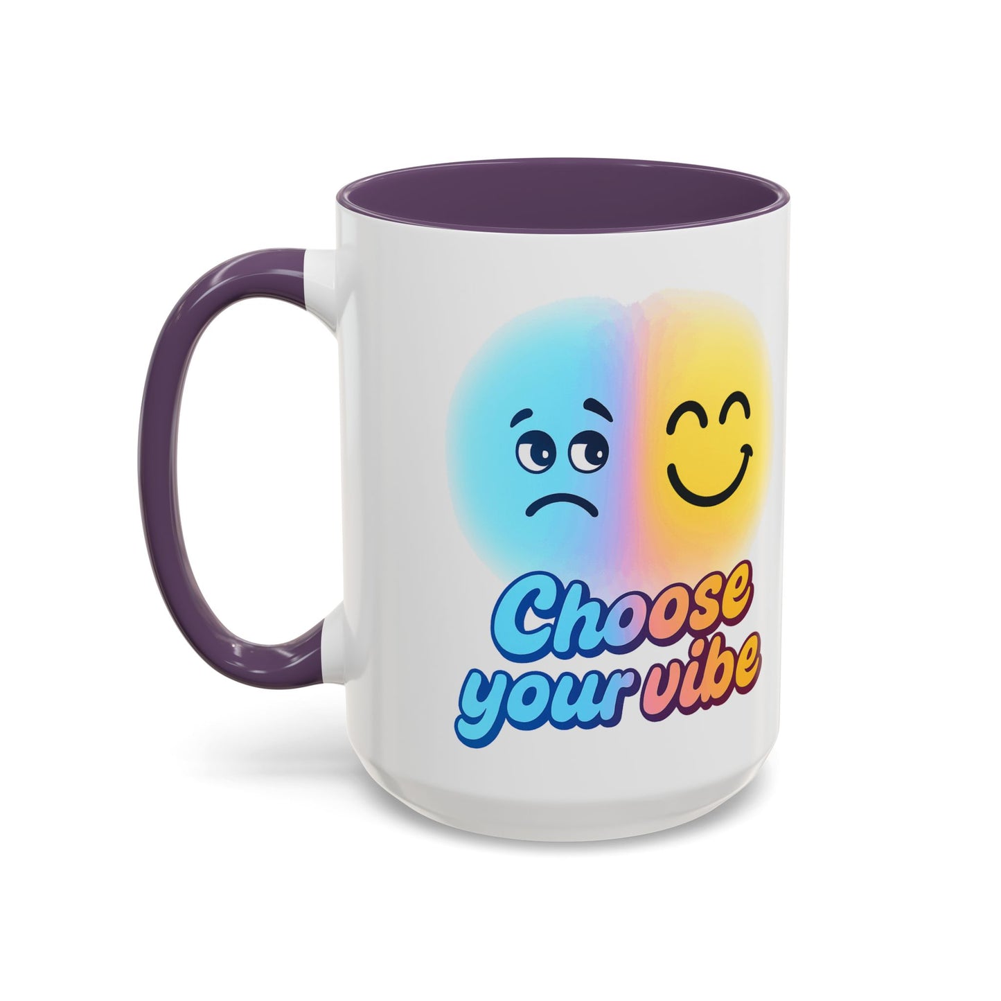 Choose Your Vibe Coffee Mug - Fun Accent Mug for Positive Energy, Happy Mood Gifts, Coffee Lovers, Unique Cup for Home or Office