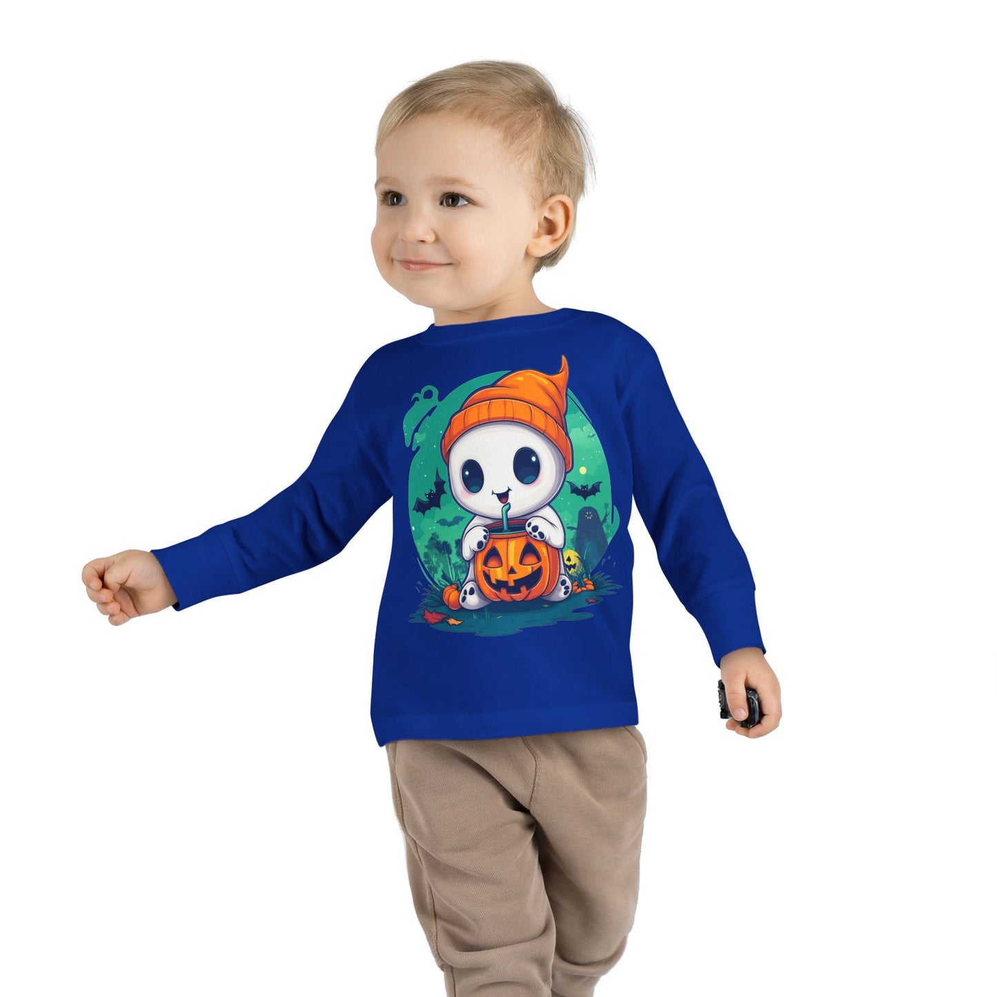 Toddler Long Sleeve Tee - Cute Halloween Design - Soft & Cozy Toddler Shirt