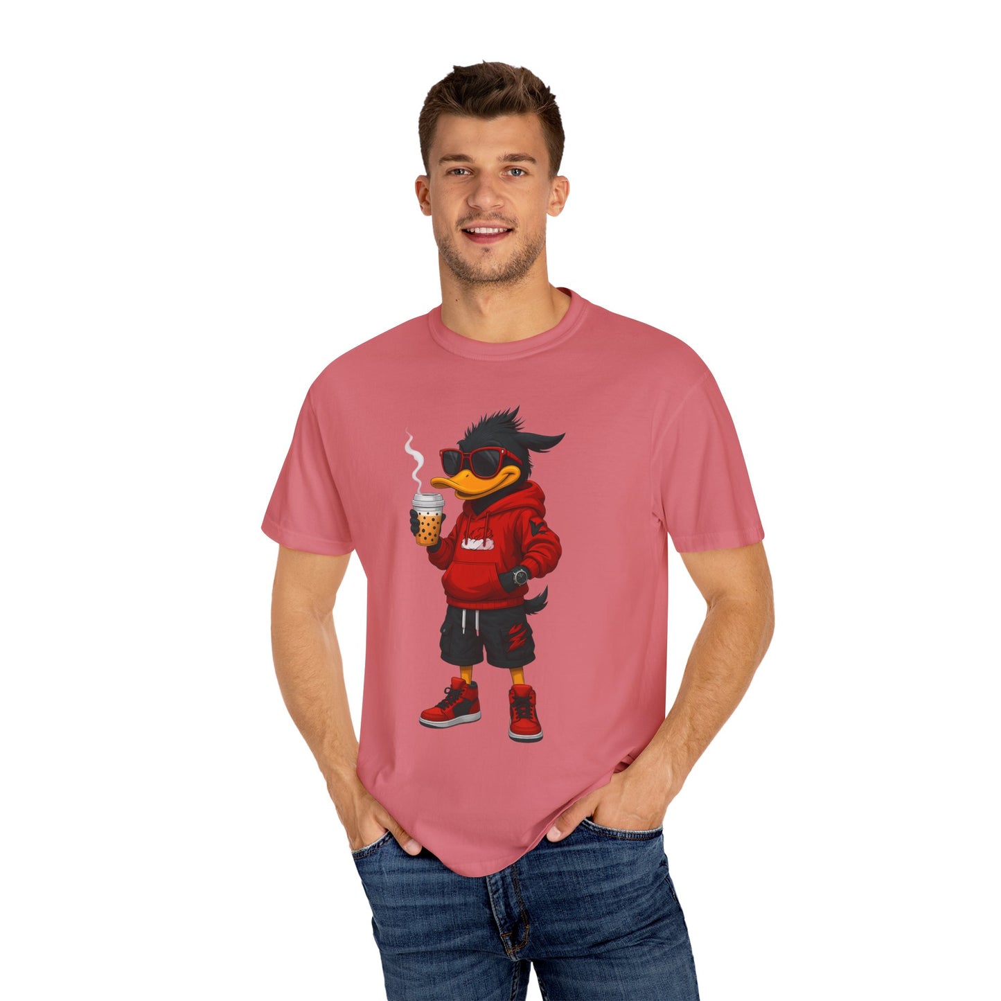 Cool Cartoon Duck Men's T-Shirt, Casual Graphic Tee, Fun Summer Shirt, Gift, Streetwear Style, Perfect for Parties