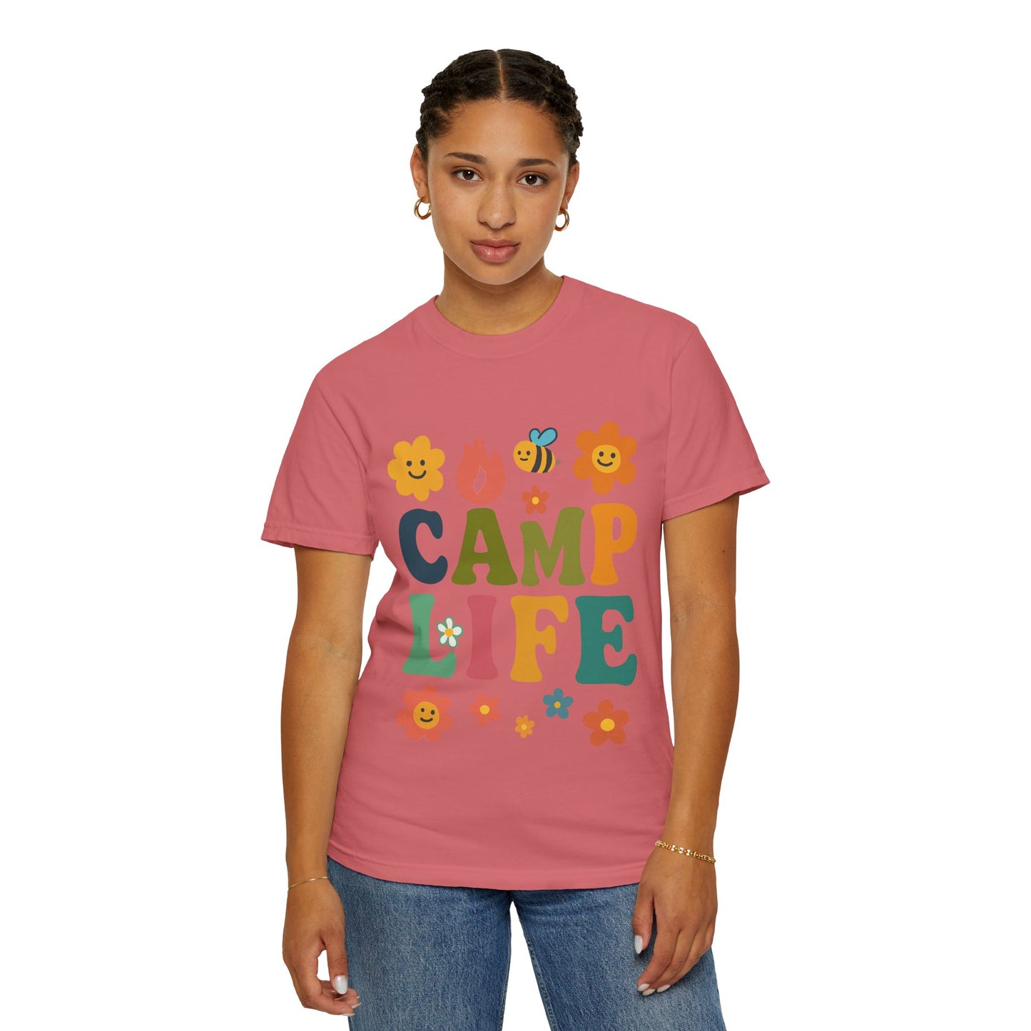 Camp Life Unisex Garment-Dyed T-Shirt - Fun and Colorful Outdoor Vibes
