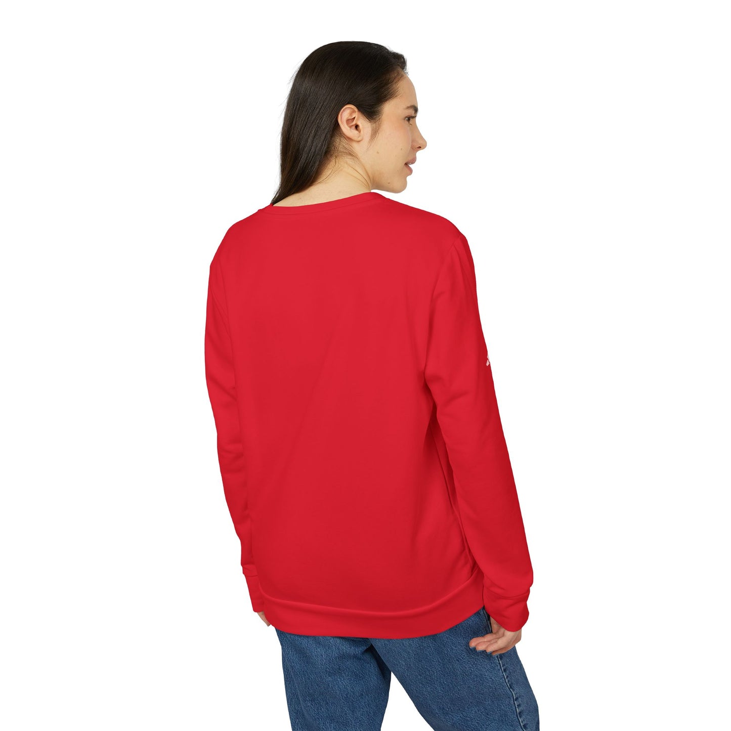 Adidas Women's Fleece Crewneck Sweatshirt - Fantasy Woman Face Fleece Sweatshirt