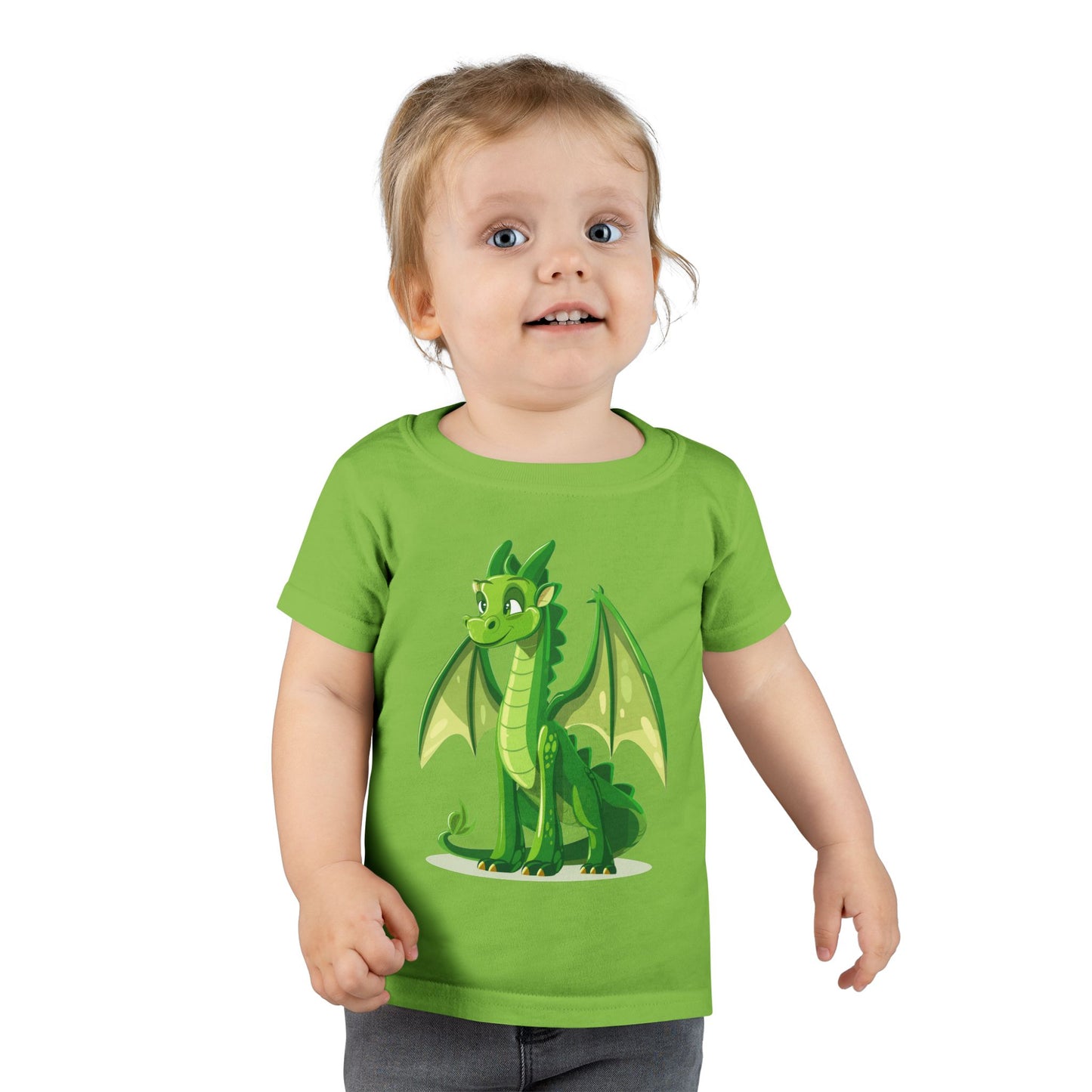 Cute Green Dragon Toddler T-Shirt - Adorable Kids Tee for Playtime and Parties - Unisex Toddler T-Shirt
