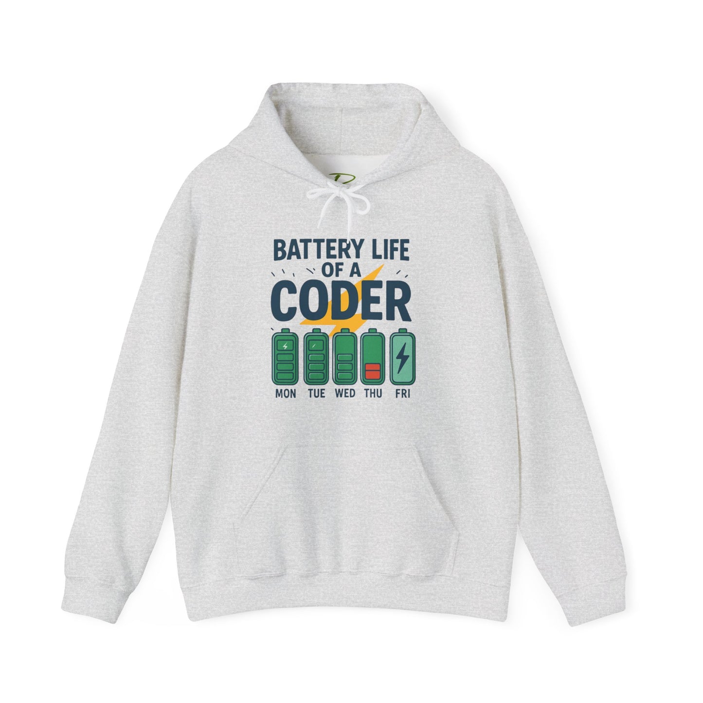 Battery Life of a Coder Hoodie, Programmer Gift, Coding Apparel, Techie Fashion