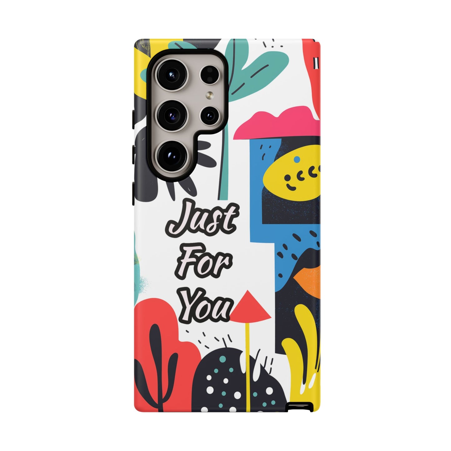 Colorful Phone Case with "Just For You" Design - Fun Gift, Unique Phone Accessory, Vibrant Design, Custom Gift Idea, Personal Touch