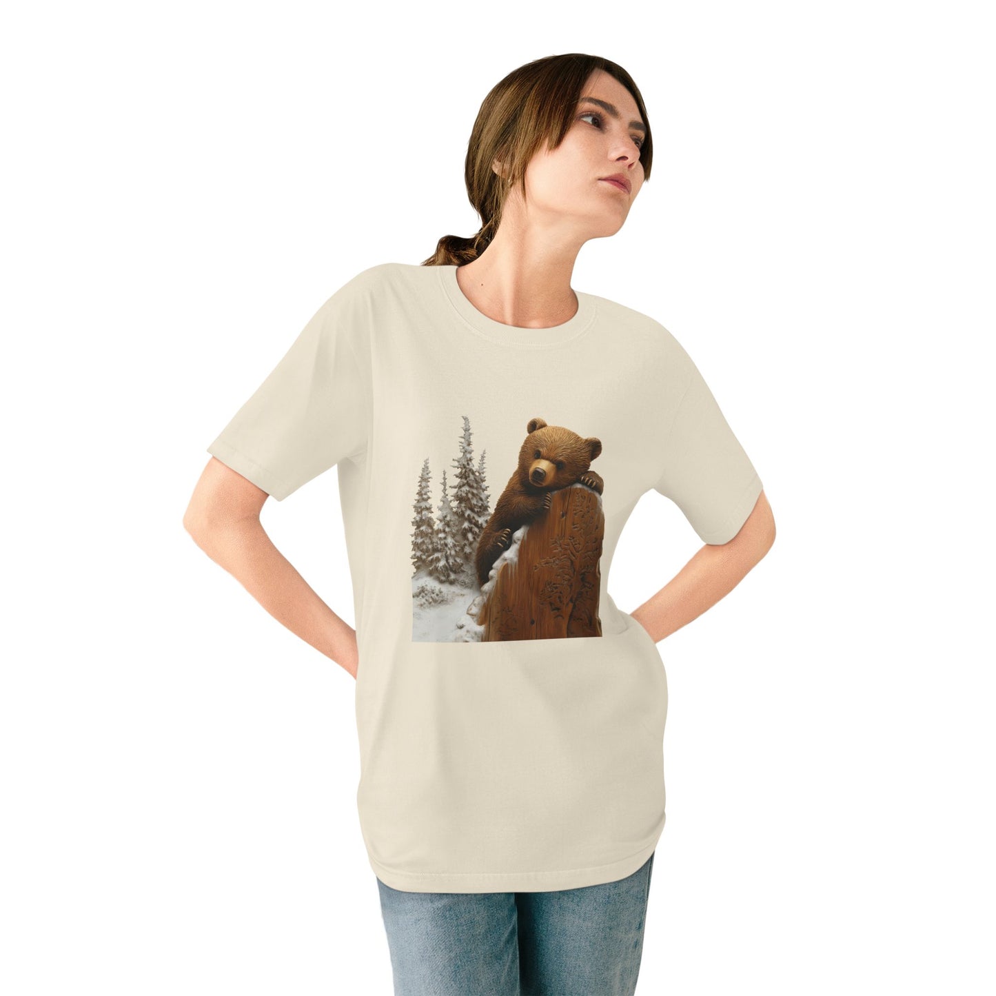 Cozy Bear Wilderness Tee - Perfect for Nature Lovers and Outdoorsy Adventures - Organic Staple T-shirt