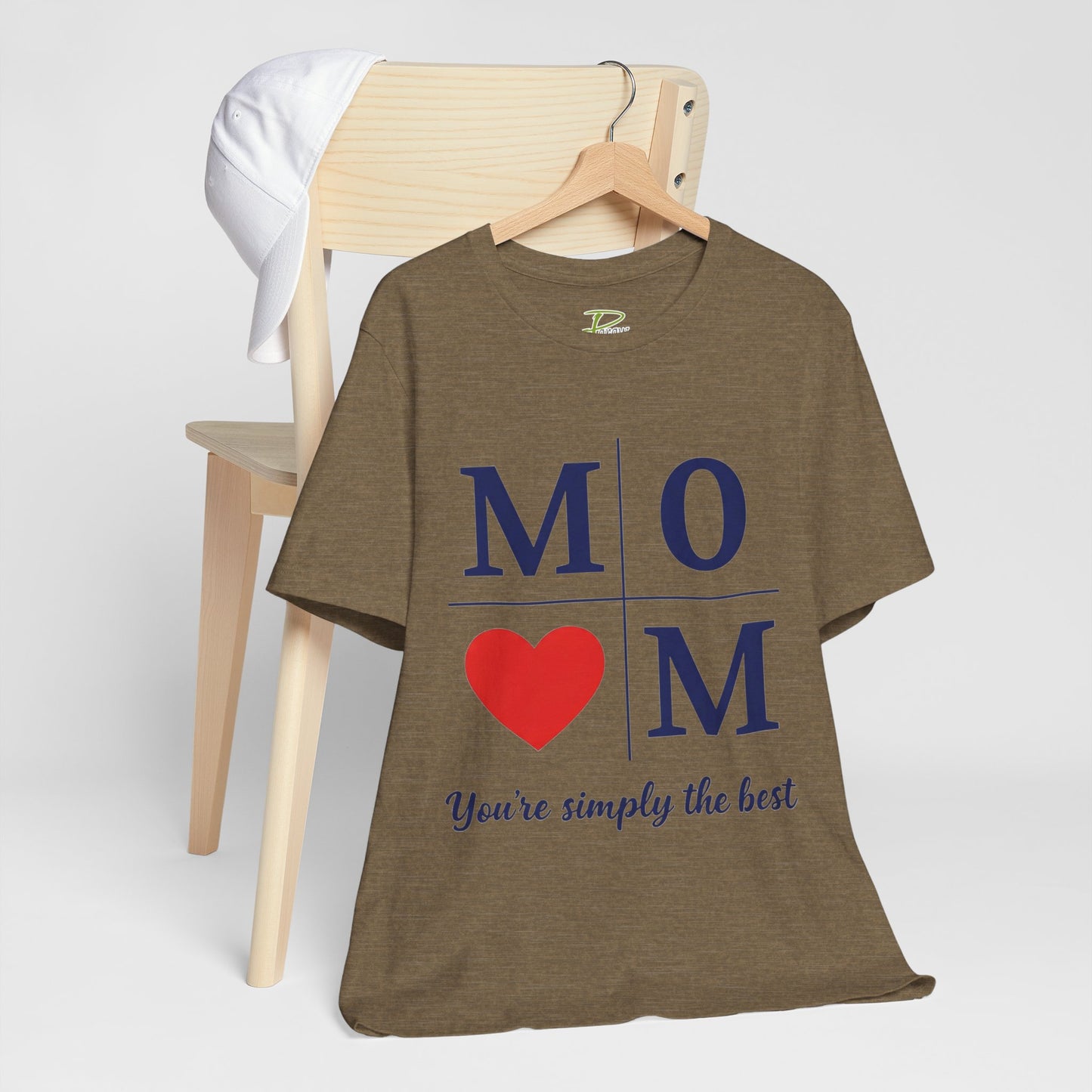 Mom Heart Jersey Tee - You're Simply the Best - Lightweight Fabric Tee -  Gift for Mom - Birthday Gift
