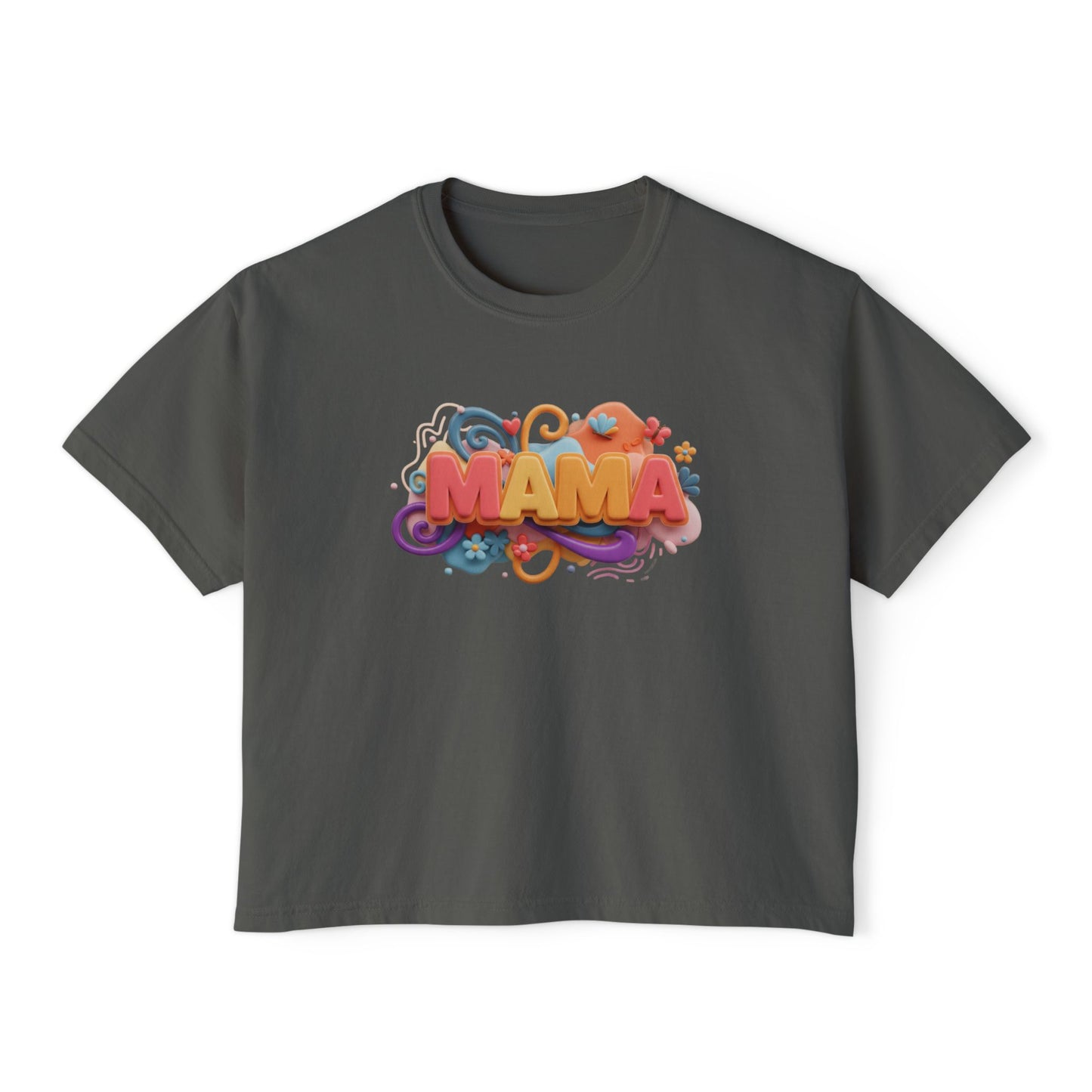 Mama Boxy Tee – Casual Women's T-Shirt for Moms - Women's Boxy Tee
