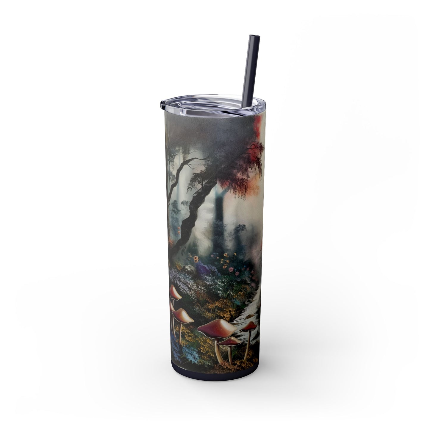 Skinny Tumbler with Straw, 20oz - Forest Insulated Tumbler