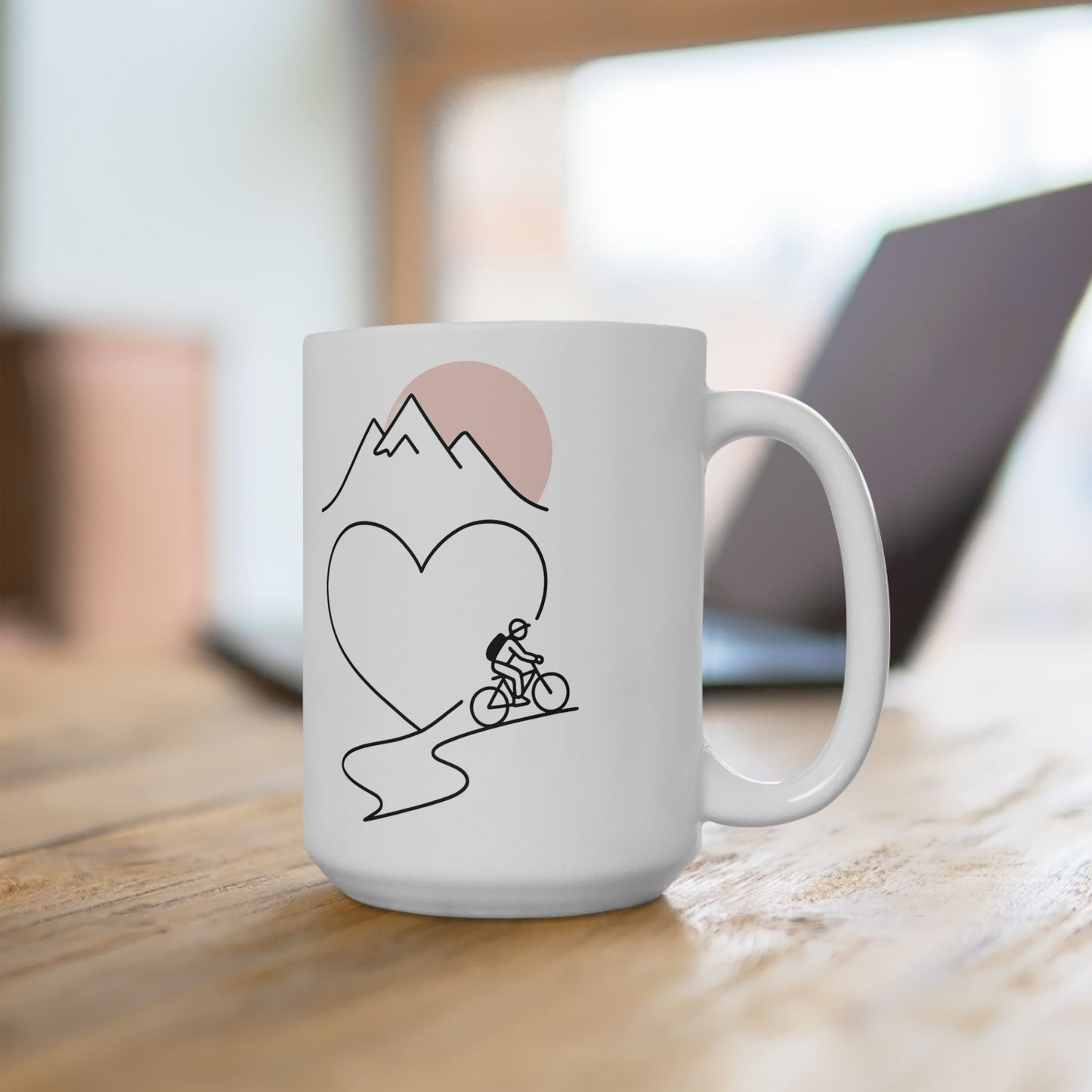 Adventure Heart Ceramic Mug - Perfect for Outdoor Lovers