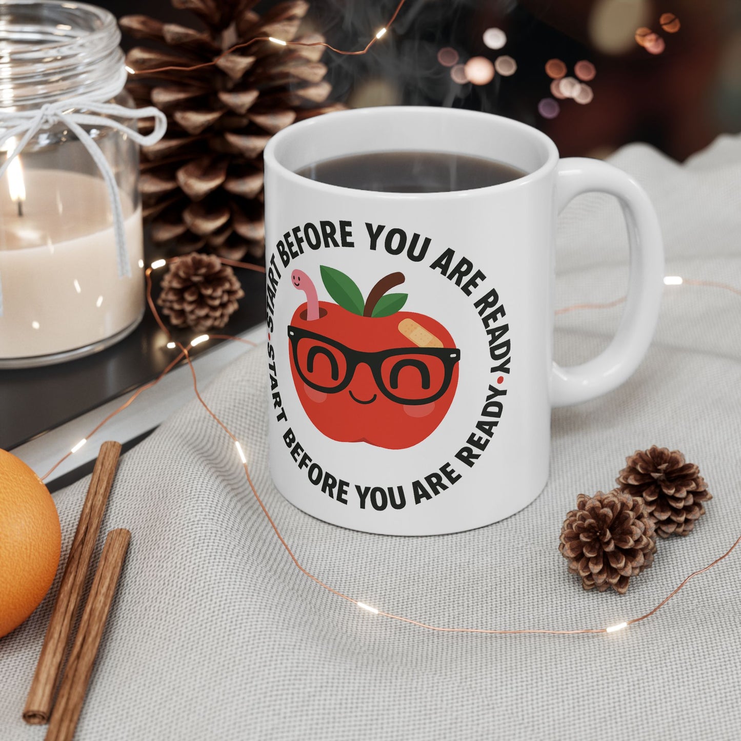 Motivational Ceramic Mug - Ideal for Self-Care, Study Sessions, Coffee Lovers, Motivational Gift