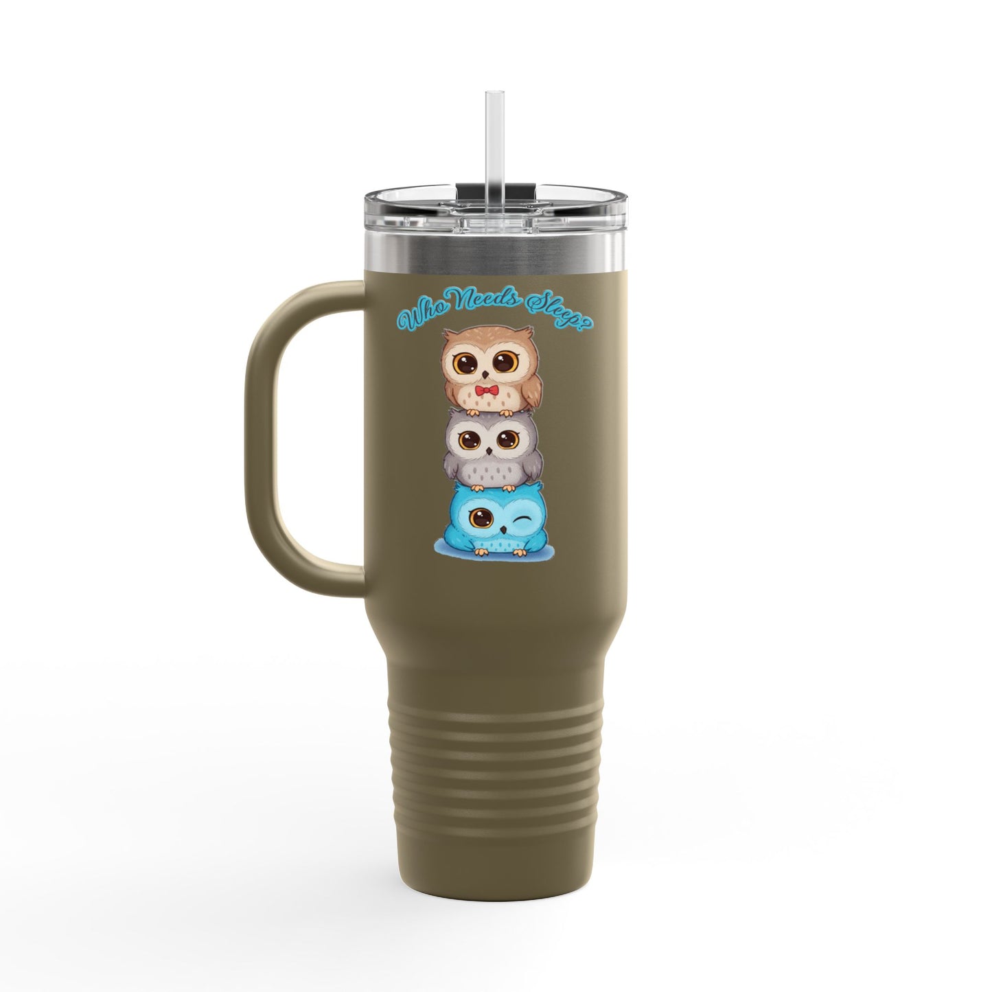 Cute Owl Insulated Travel Mug - 40oz, Perfect for Coffee Lovers