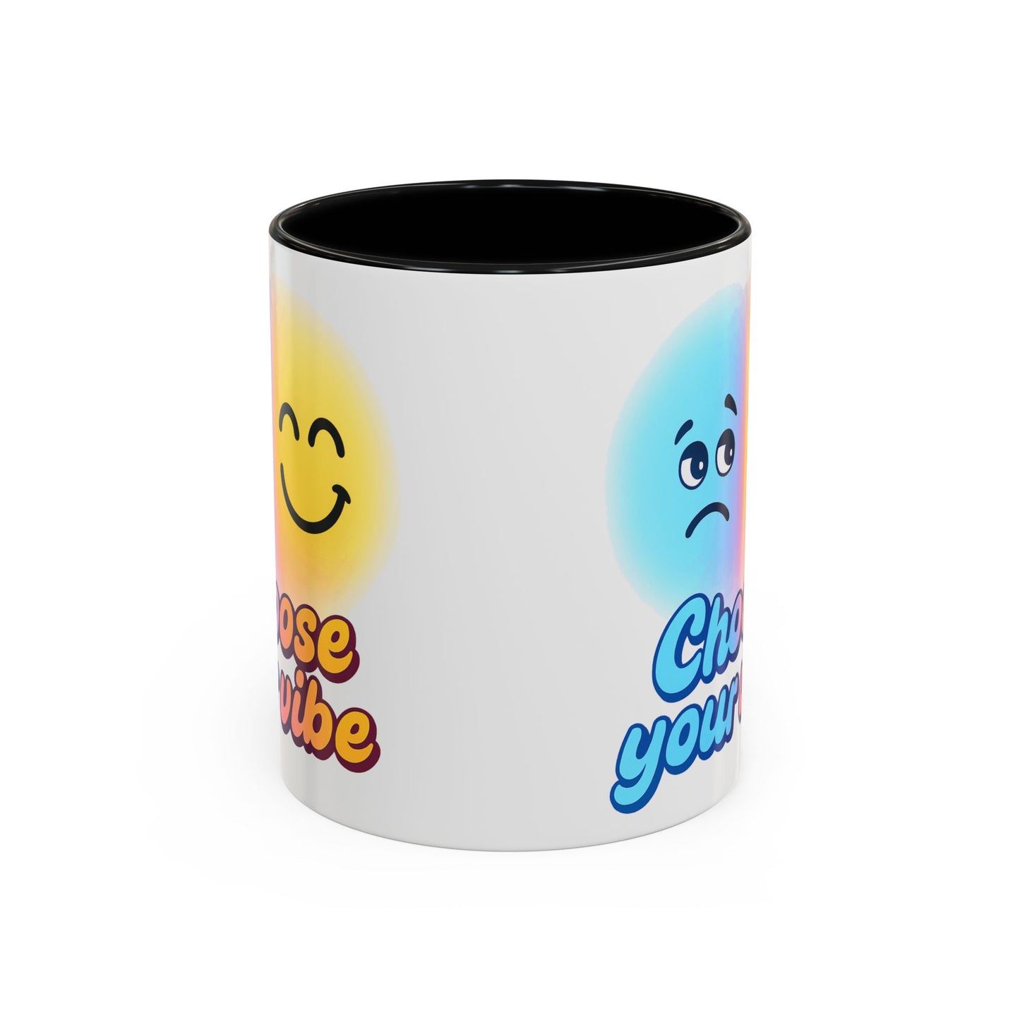 Choose Your Vibe Coffee Mug - Fun Accent Mug for Positive Energy, Happy Mood Gifts, Coffee Lovers, Unique Cup for Home or Office