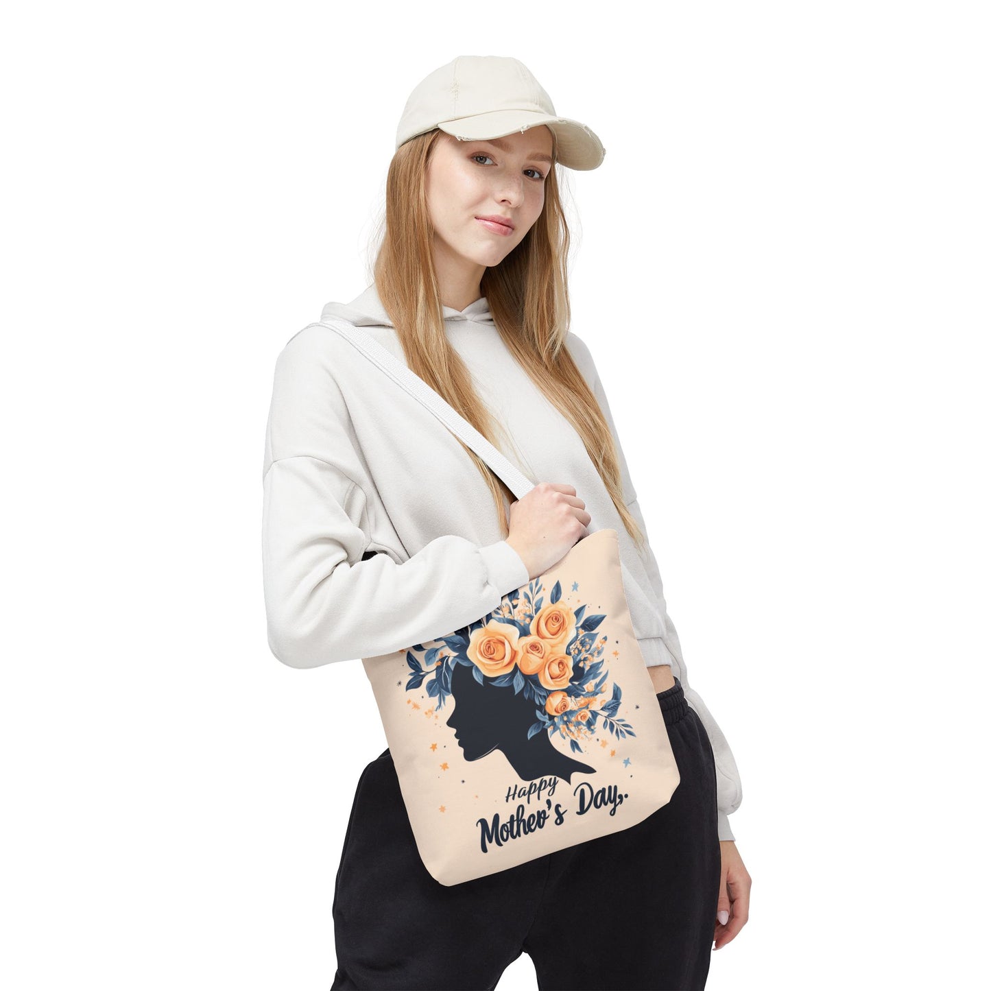 Happy Mother's Day Floral Tote Bag – Perfect Gift for Moms and Caregivers