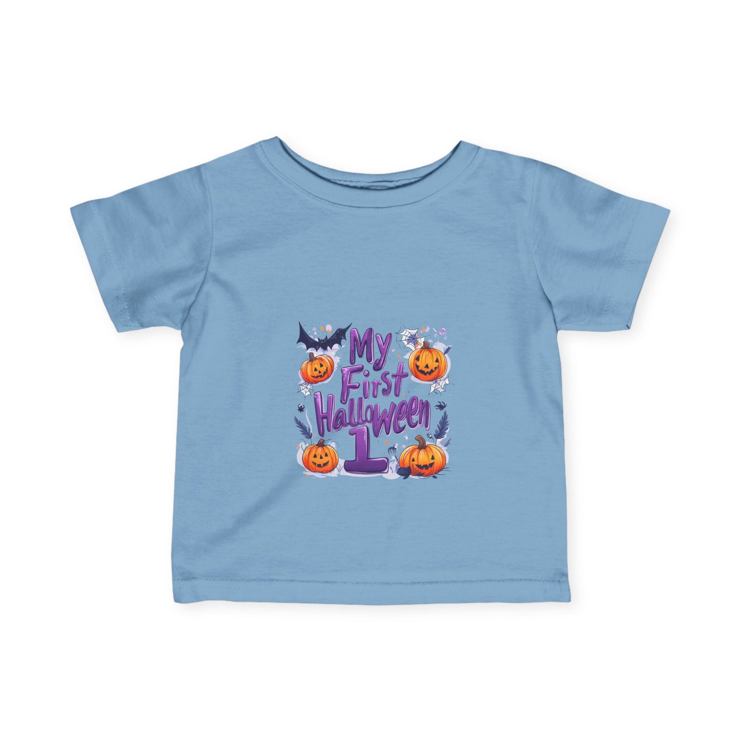Infant Fine Jersey Tee - Spooky First Halloween - "My First Halloween" Cute Cartoon Design