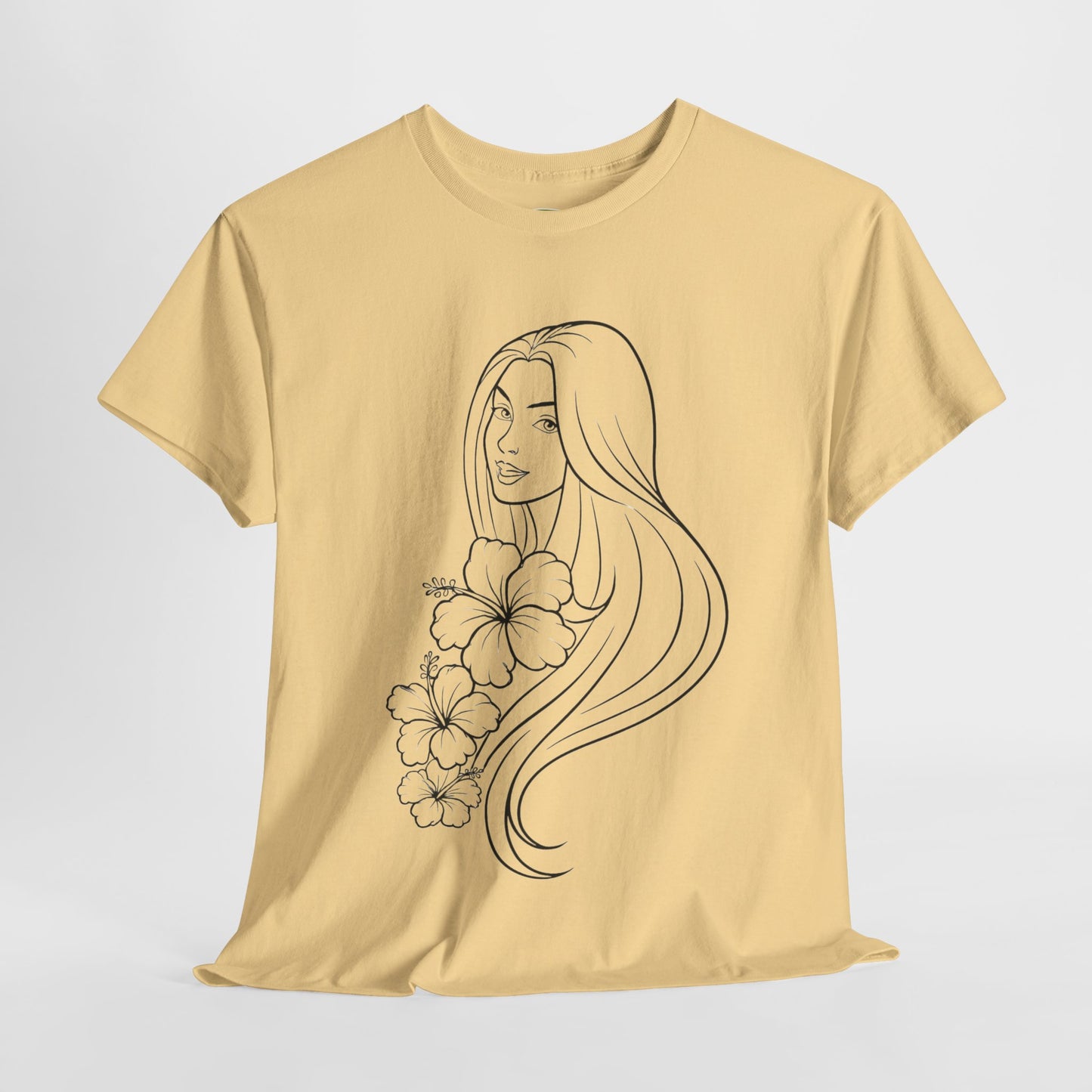 Floral Princess Cotton Tee - Chic Casual Wear - Birthday Gift - Mother's Day Gift