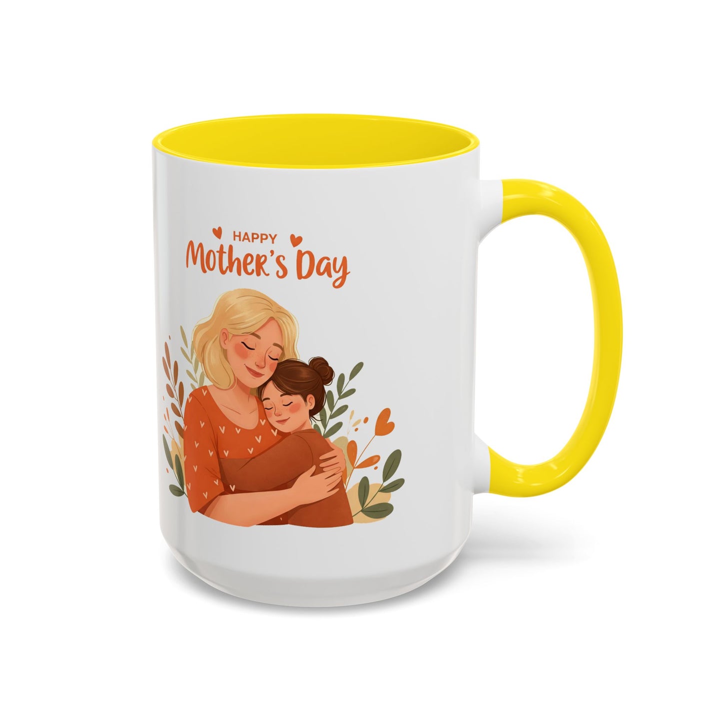 Happy Mother's Day Accent Coffee Mug - 11oz & 15oz, Perfect Gift for Moms