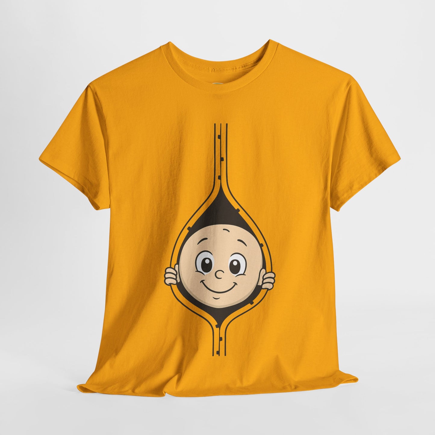 Cute Baby Face Cotton Tee - Fun Graphic T-Shirt for pregnant women