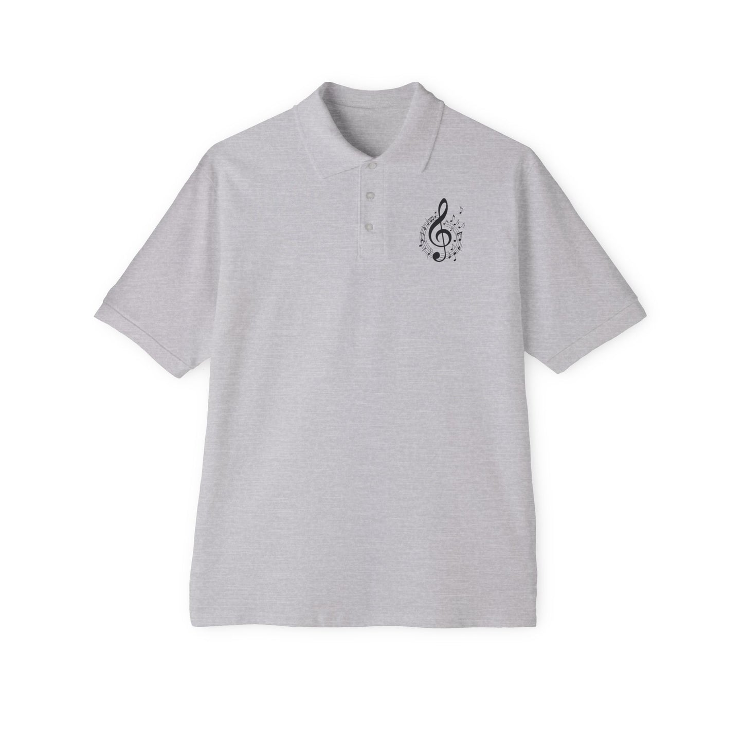 Musical Notes Men's Polo Shirt | Casual Concert Wear, Gift for Musicians, Music Lovers, Summer Style, Everyday Comfort - Father's Day Gift