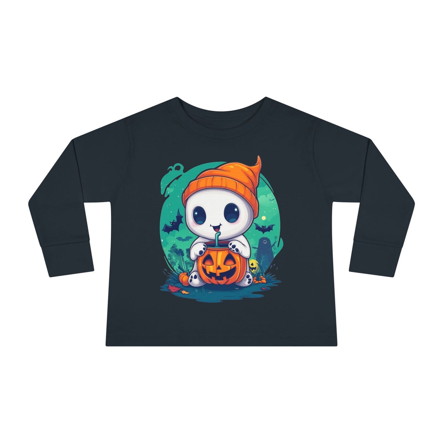 Toddler Long Sleeve Tee - Cute Halloween Design - Soft & Cozy Toddler Shirt