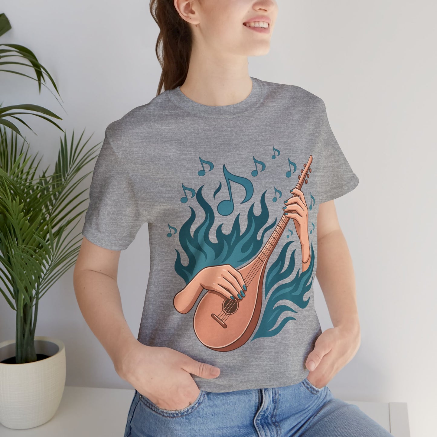 Musical Vibes Tee, Women's Graphic T-Shirt, Music Lover Gift, Casual Wear, Festival Outfit, Band Merch - Lightweight Fabric Tee