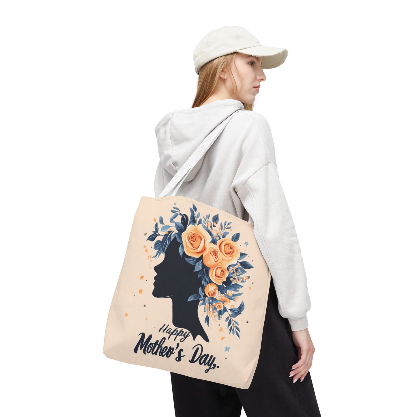 Happy Mother's Day Floral Tote Bag – Perfect Gift for Moms and Caregivers