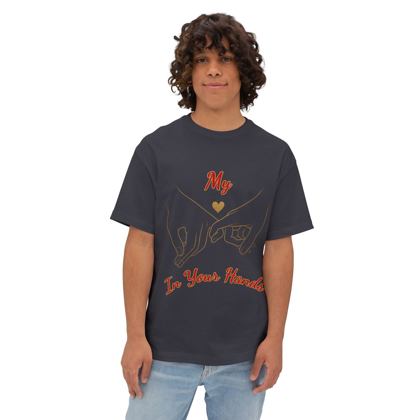 Unisex Oversized Boxy Tee - 'Love Connection' Graphic T-Shirt