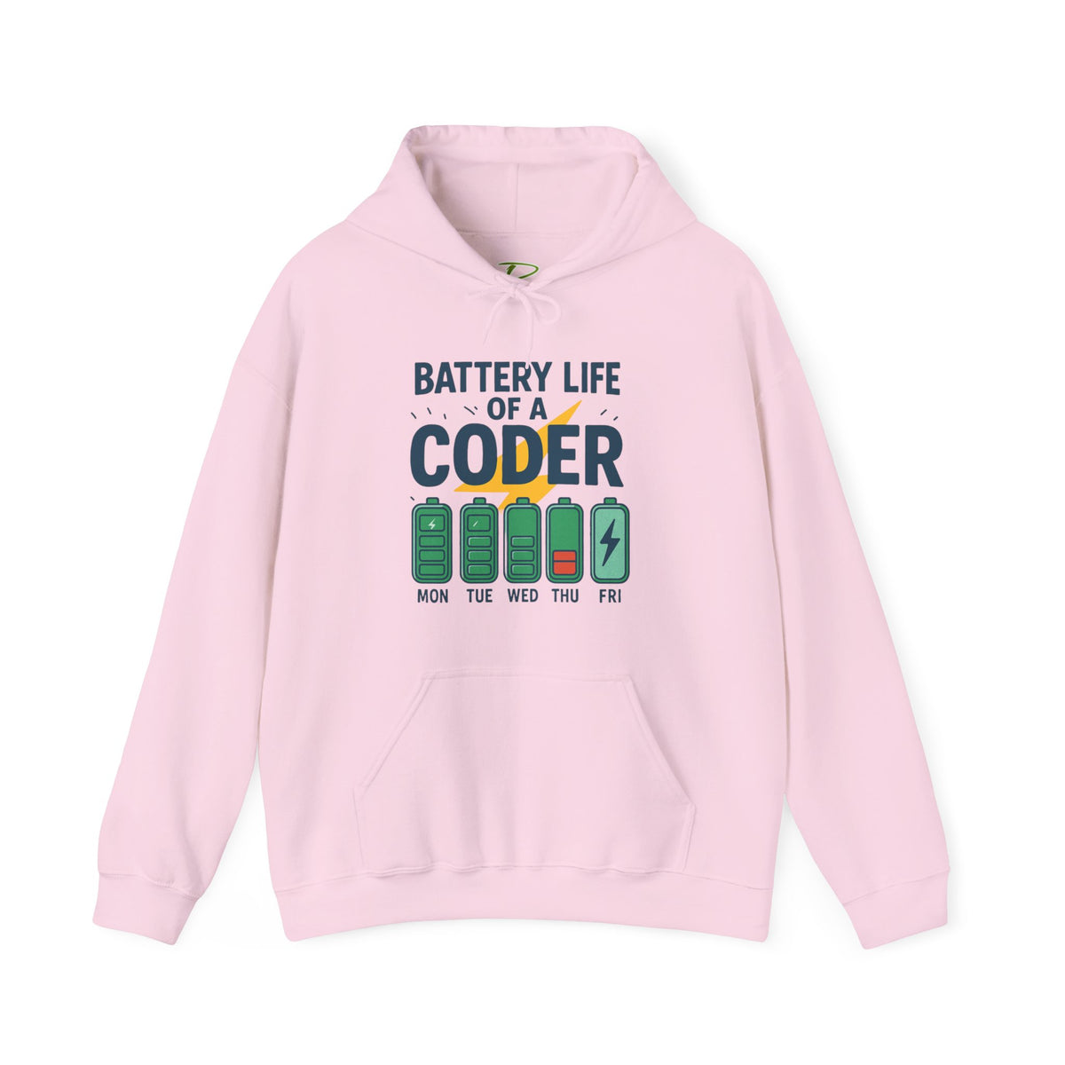 Battery Life of a Coder Hoodie, Programmer Gift, Coding Apparel, Techie Fashion