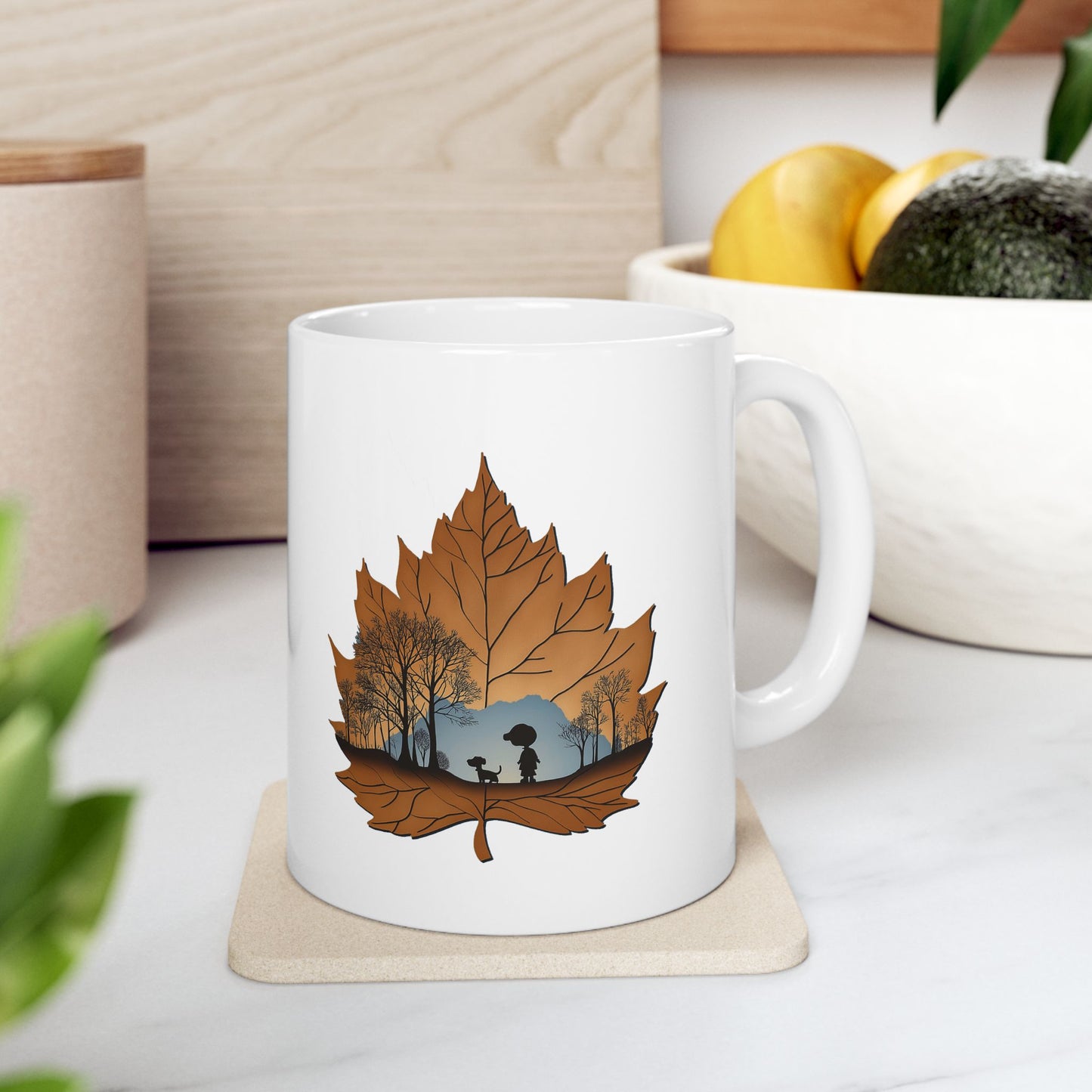 Cartoon Dreams Ceramic Mug, (11oz, 15oz) - Charlie & Pup Ceramic Mug (11oz/15oz)