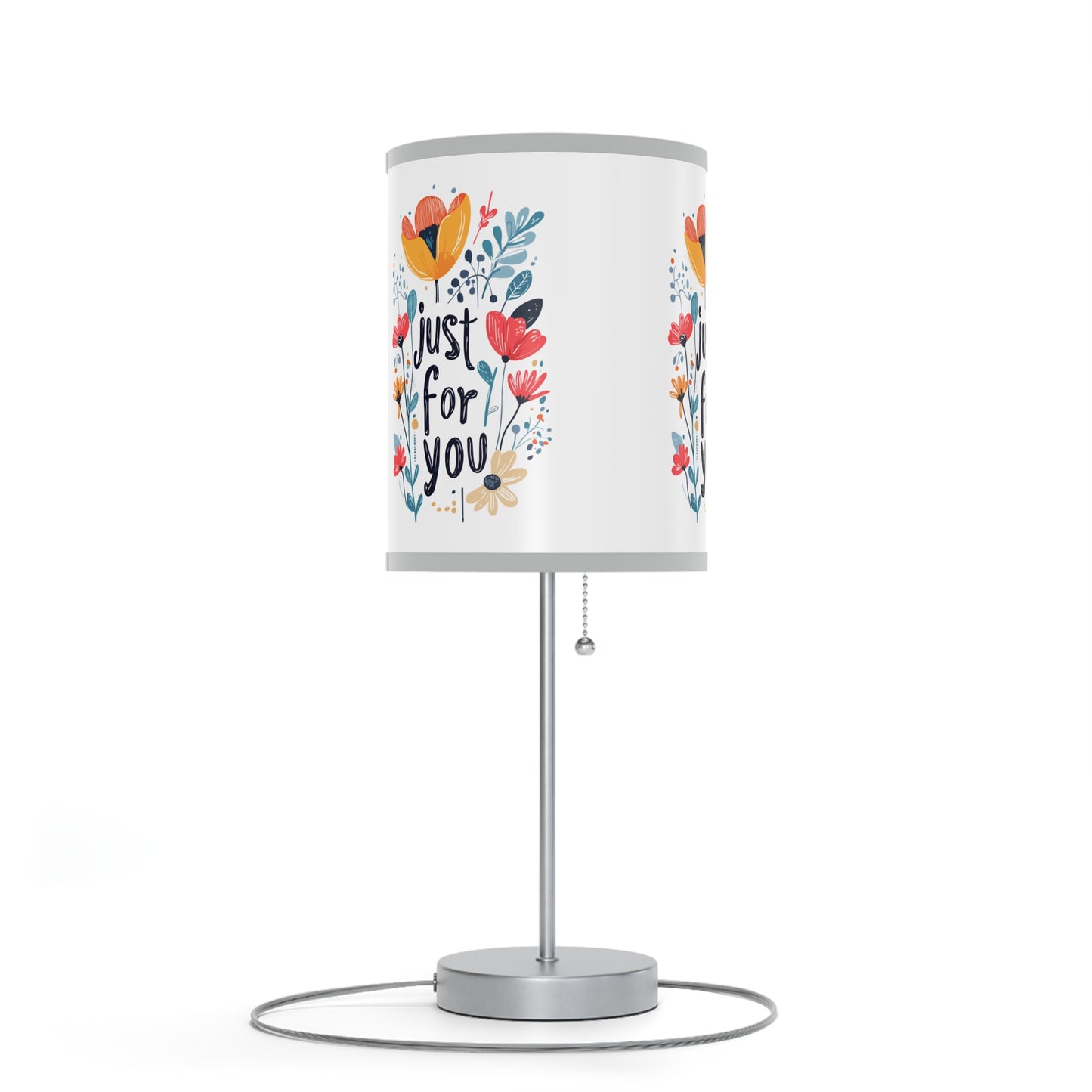 Floral Table Lamp - "Just For You" Design - Gift - Lamp on a Stand, US|CA plug - Table Lamps