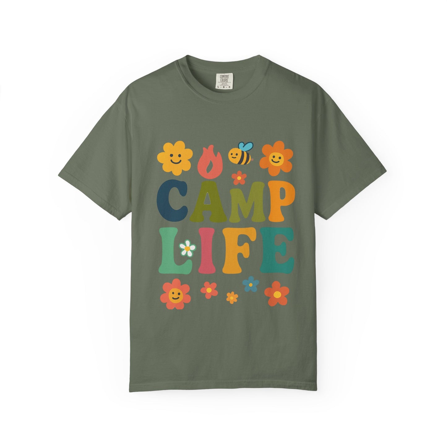 Camp Life Unisex Garment-Dyed T-Shirt - Fun and Colorful Outdoor Vibes