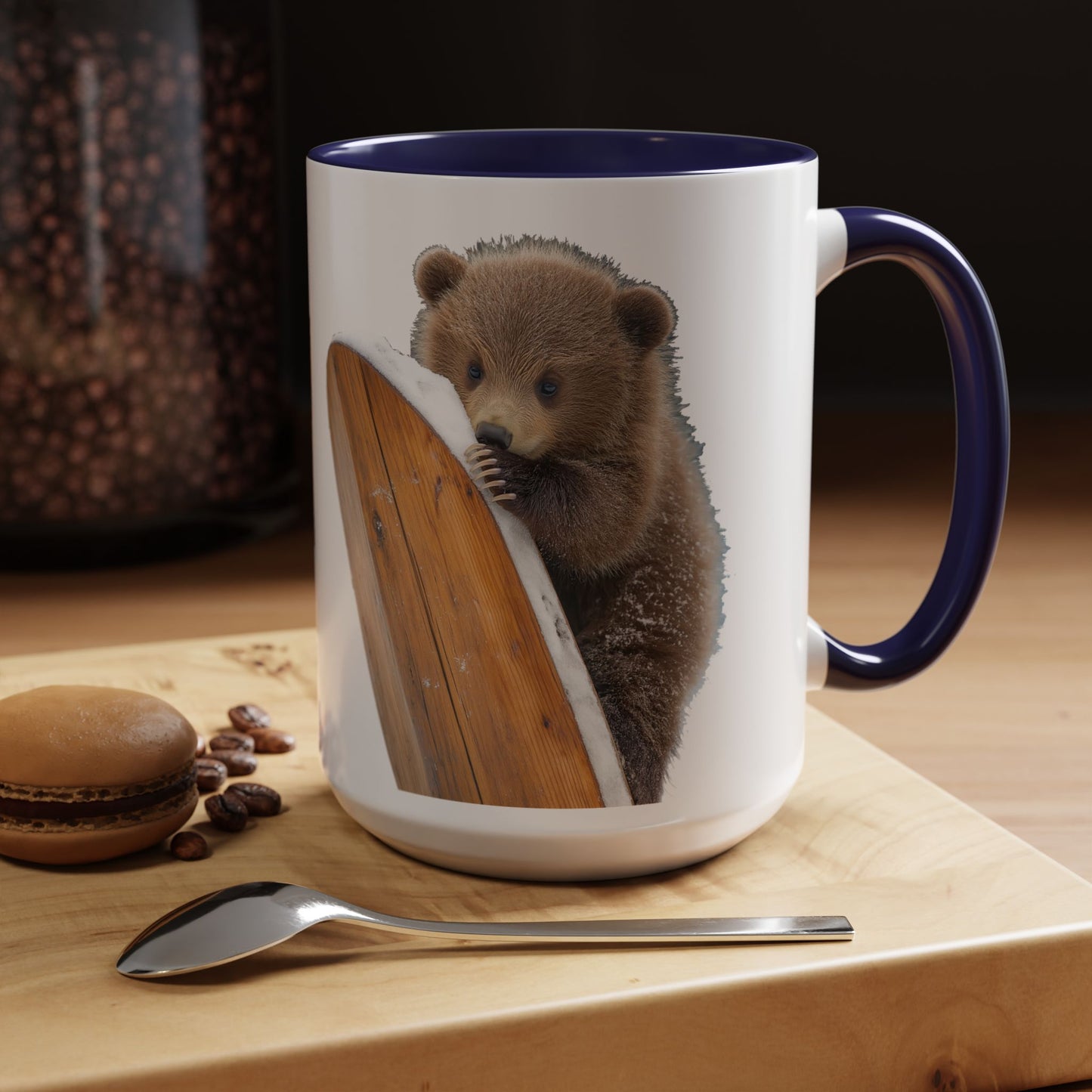 Bear Accent Watercolor Coffee Mug, (11oz, 15oz)