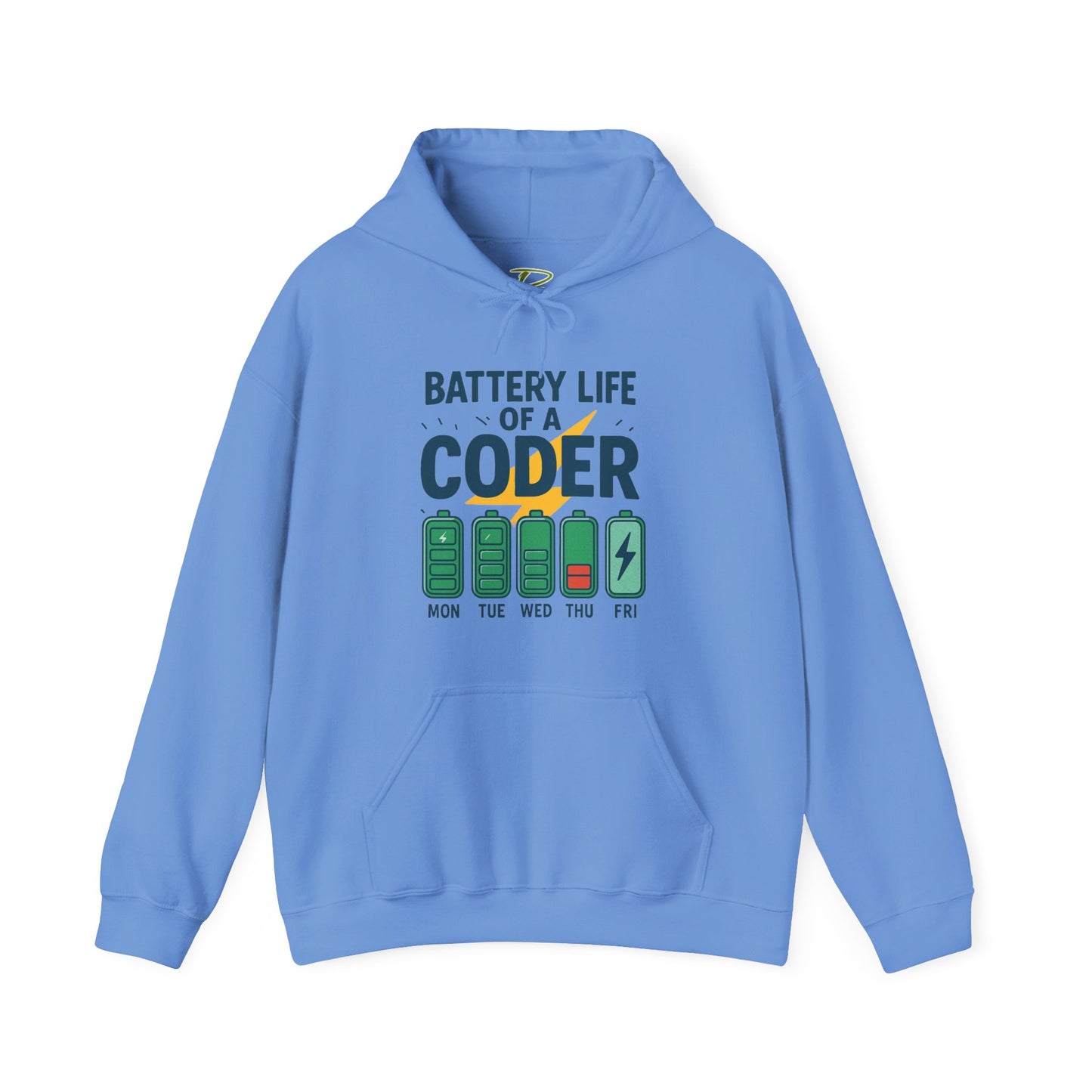 Battery Life of a Coder Hoodie, Programmer Gift, Coding Apparel, Techie Fashion