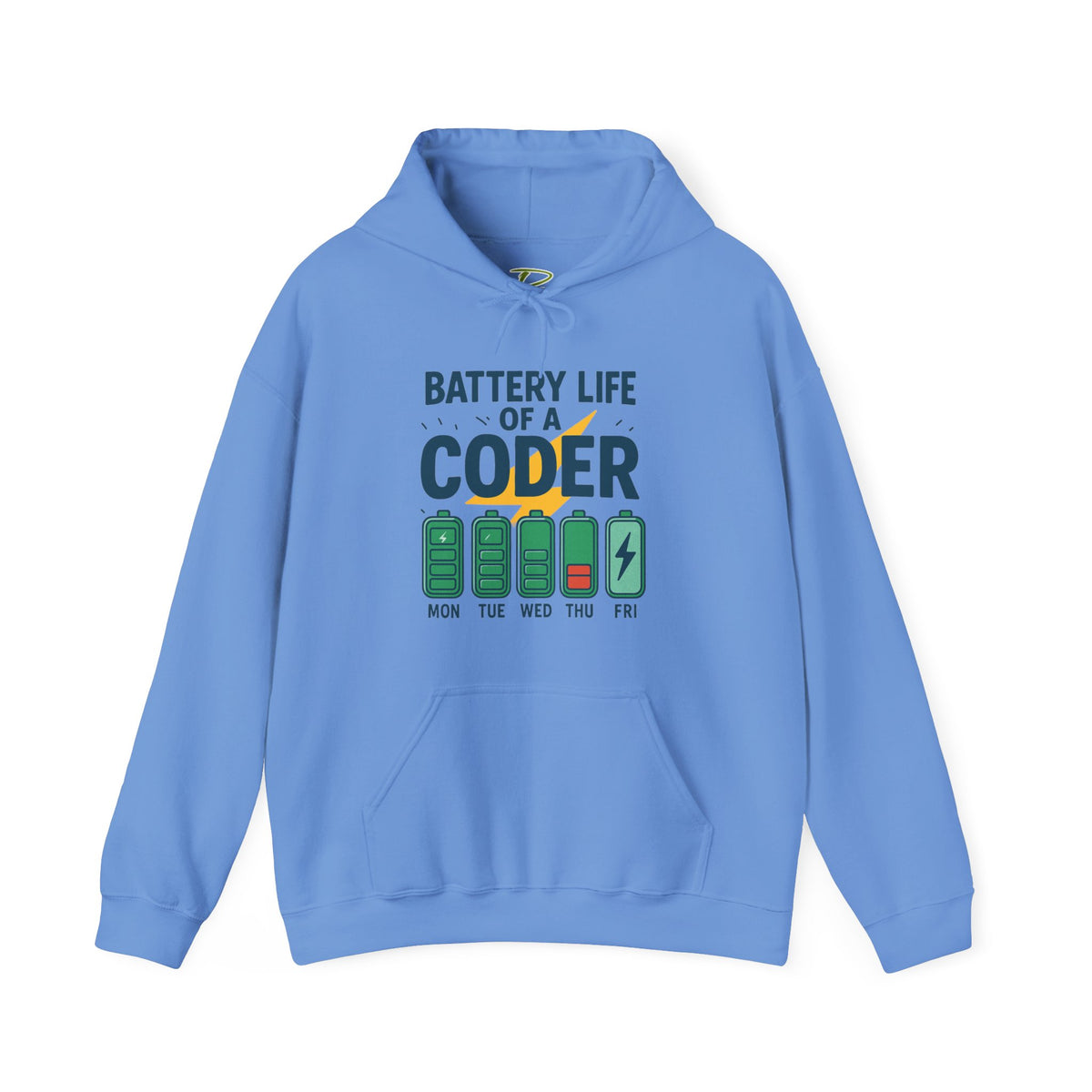Battery Life of a Coder Hoodie, Programmer Gift, Coding Apparel, Techie Fashion